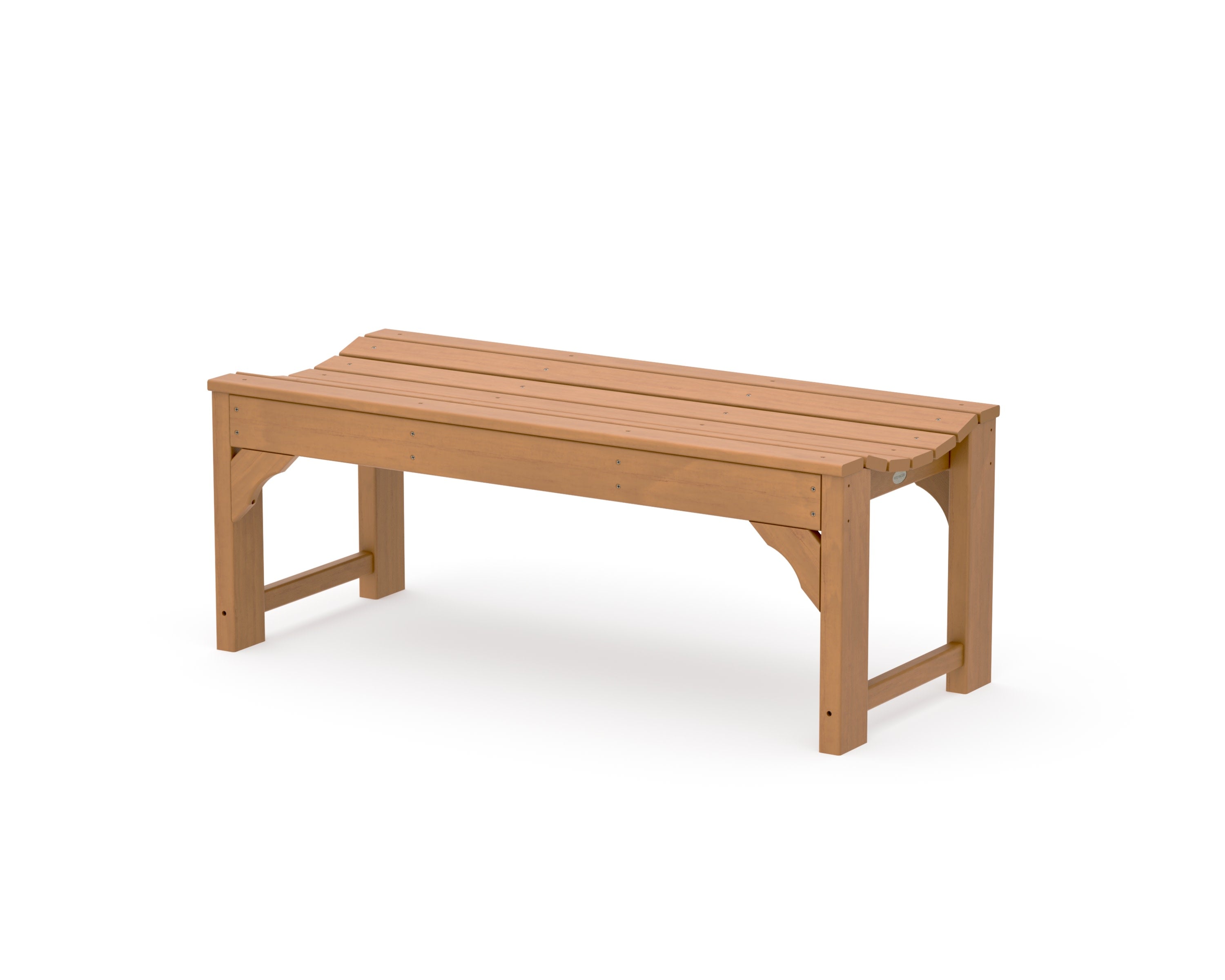 Traditional Garden 48" Backless Bench in Natural