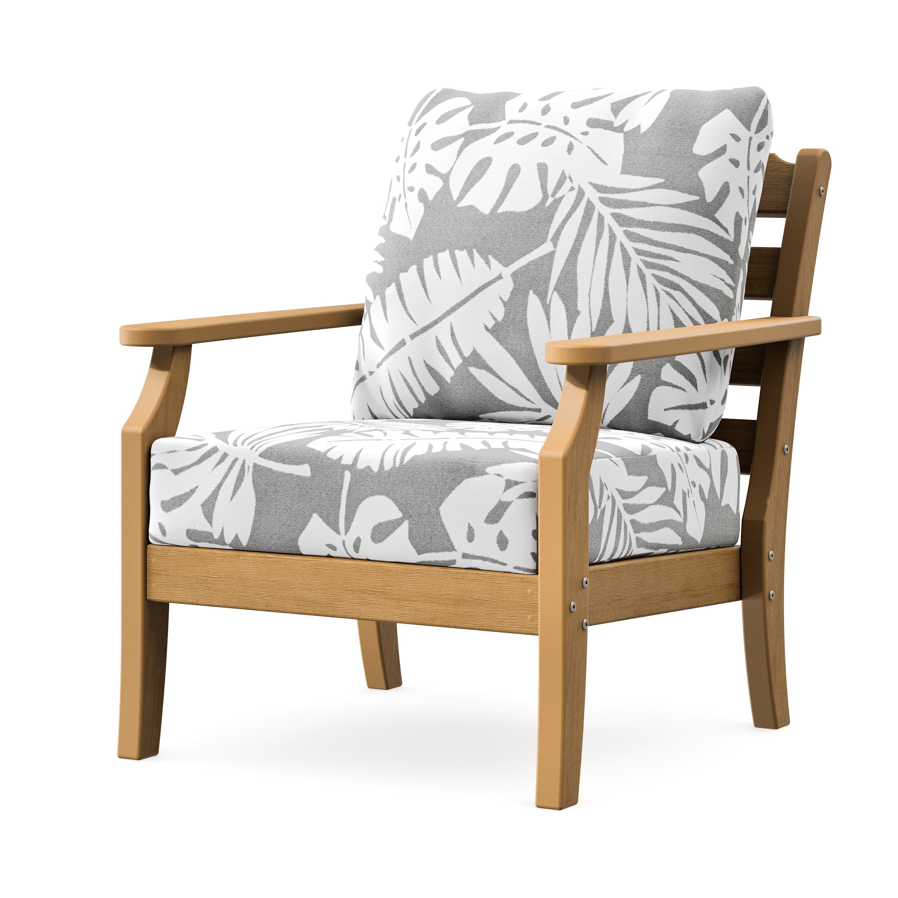 Savannah Deep Seating Chair in Natural / Leaf Grey Mist