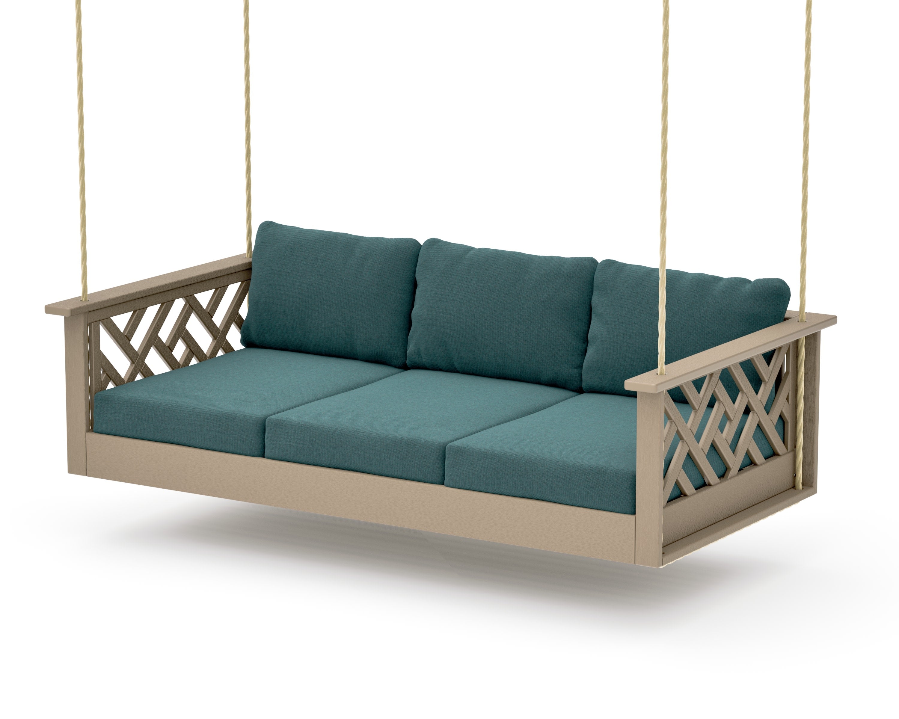 Chippendale Daybed Swing in Vintage Sahara / Ocean Teal