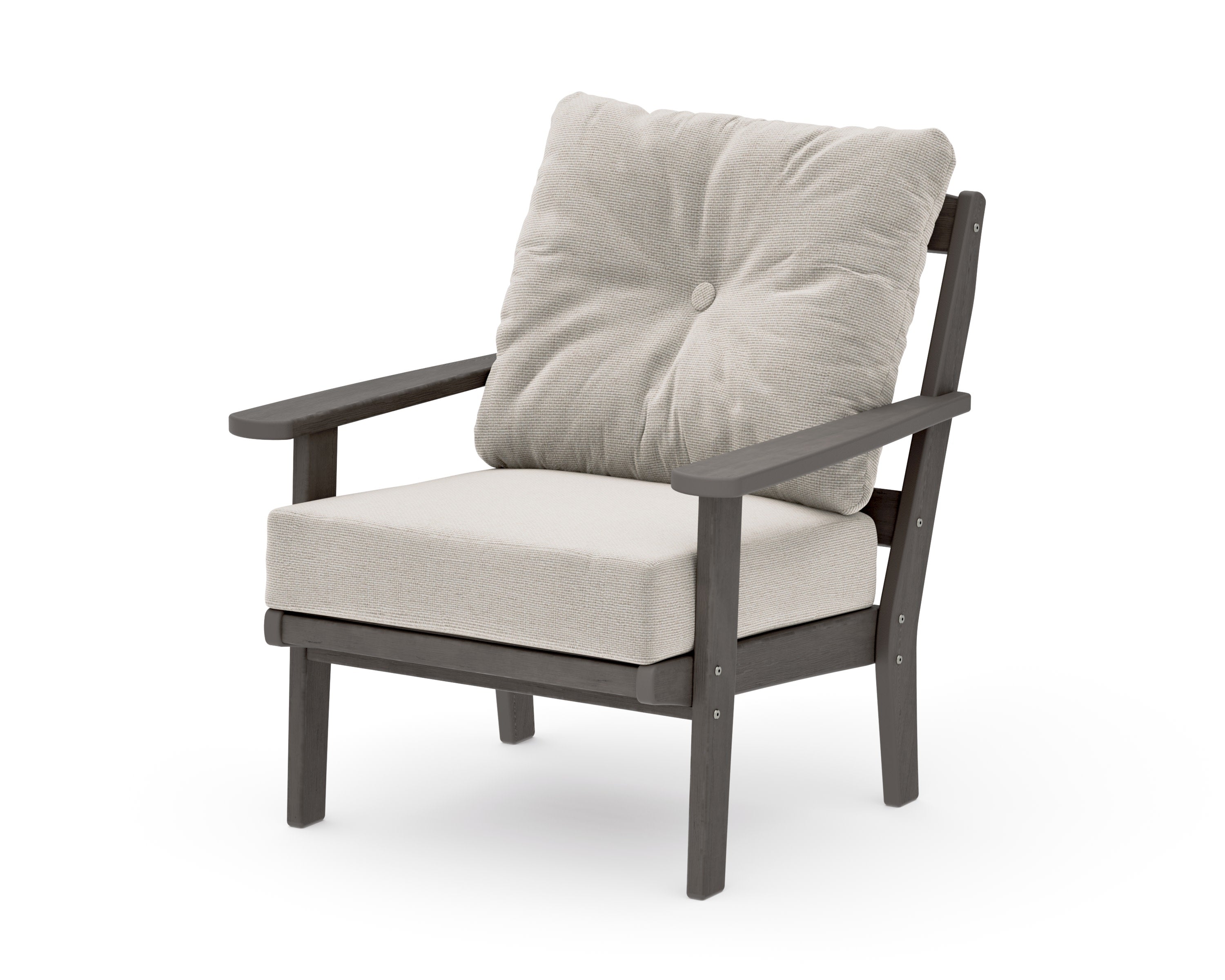 Mission Deep Seating Chair in Driftwood / Dune Burlap