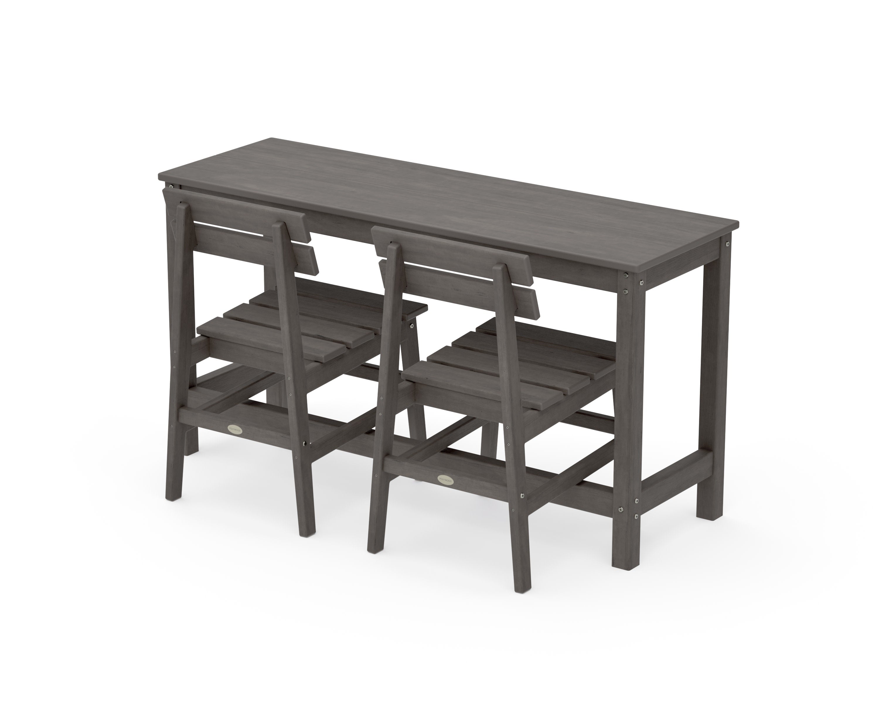 Modern Studio Plaza Chair 3-Piece Balcony Set in Driftwood
