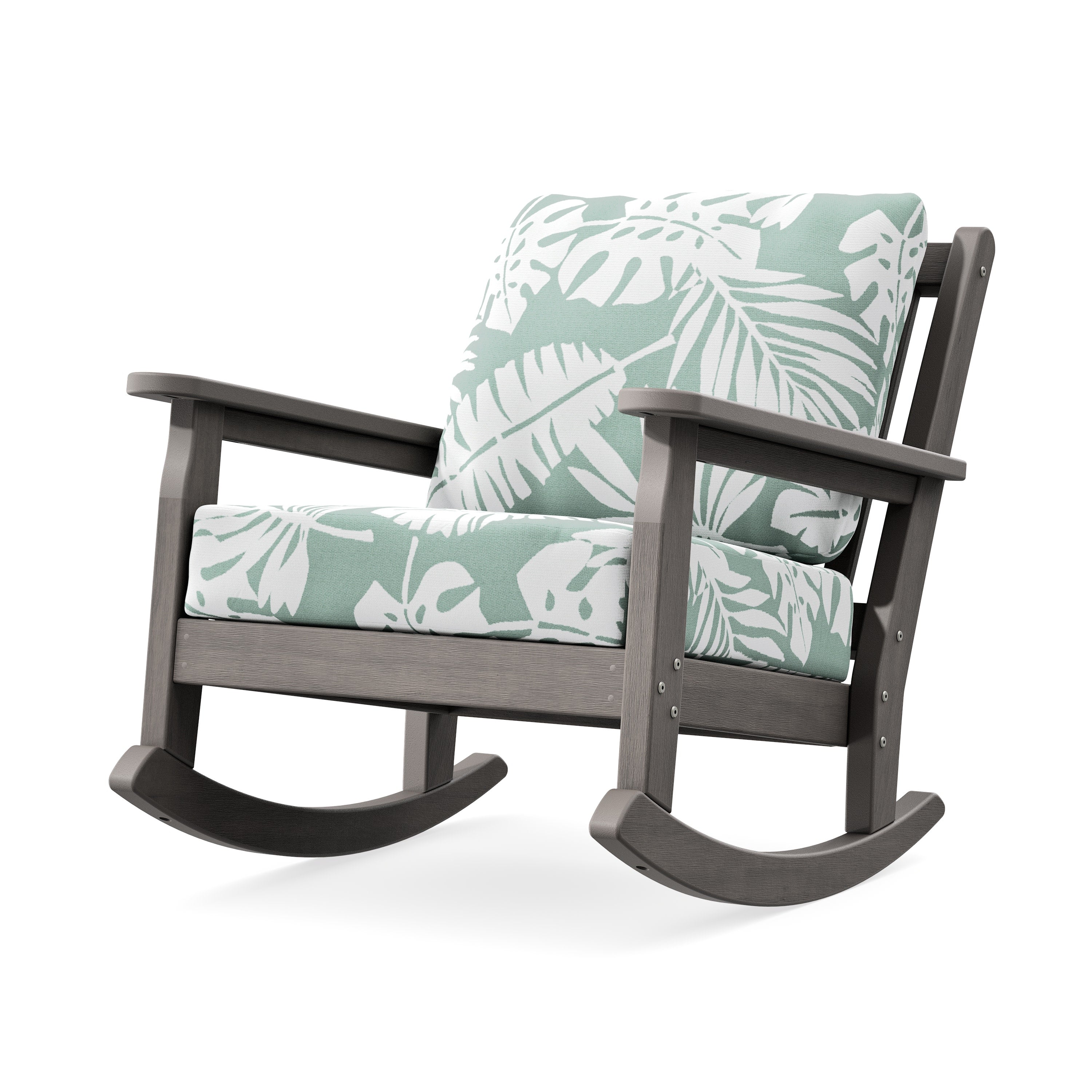 Chippendale Deep Seating Rocking Chair in Driftwood / Leaf Glacier Spa