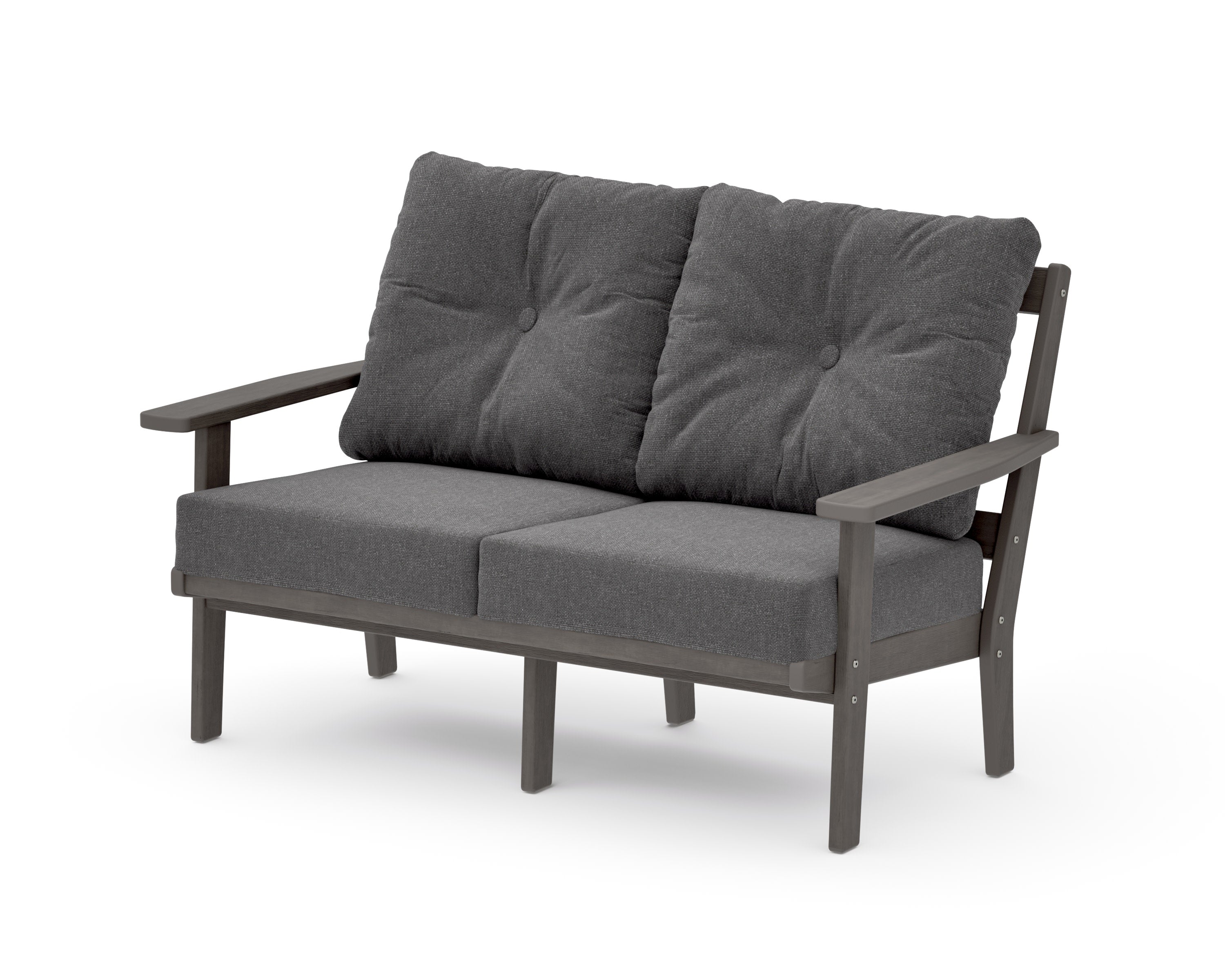 Oxford Deep SeatingLoveseat in Driftwood / Ash Charcoal