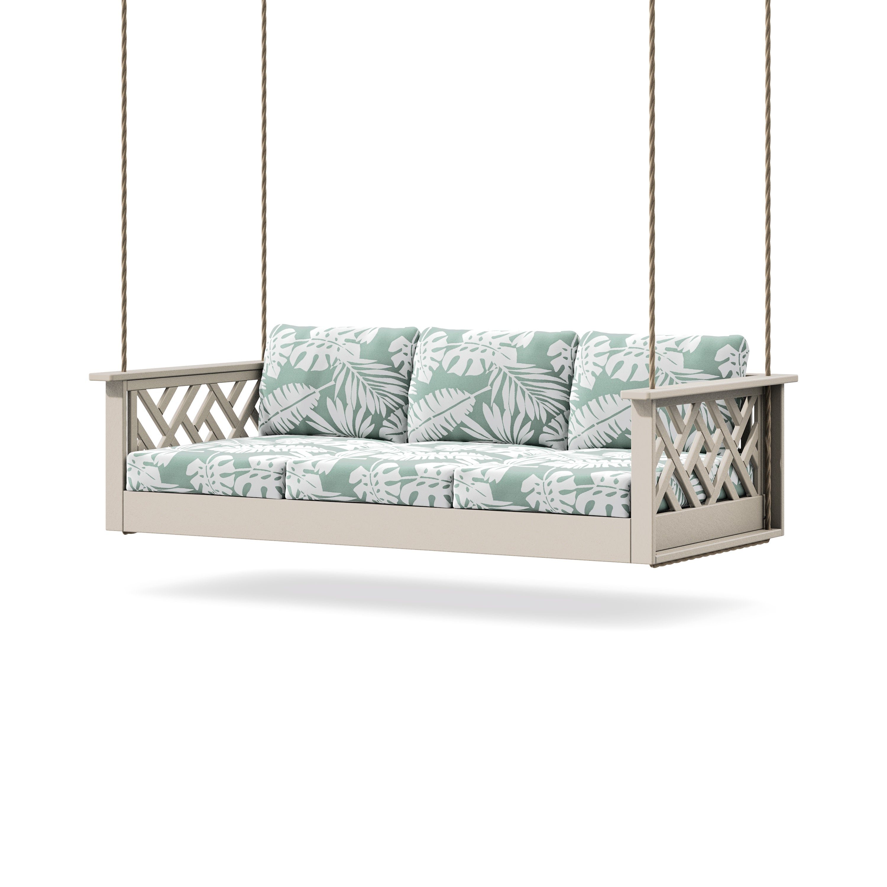 Chippendale Daybed Swing in Sand / Leaf Glacier Spa