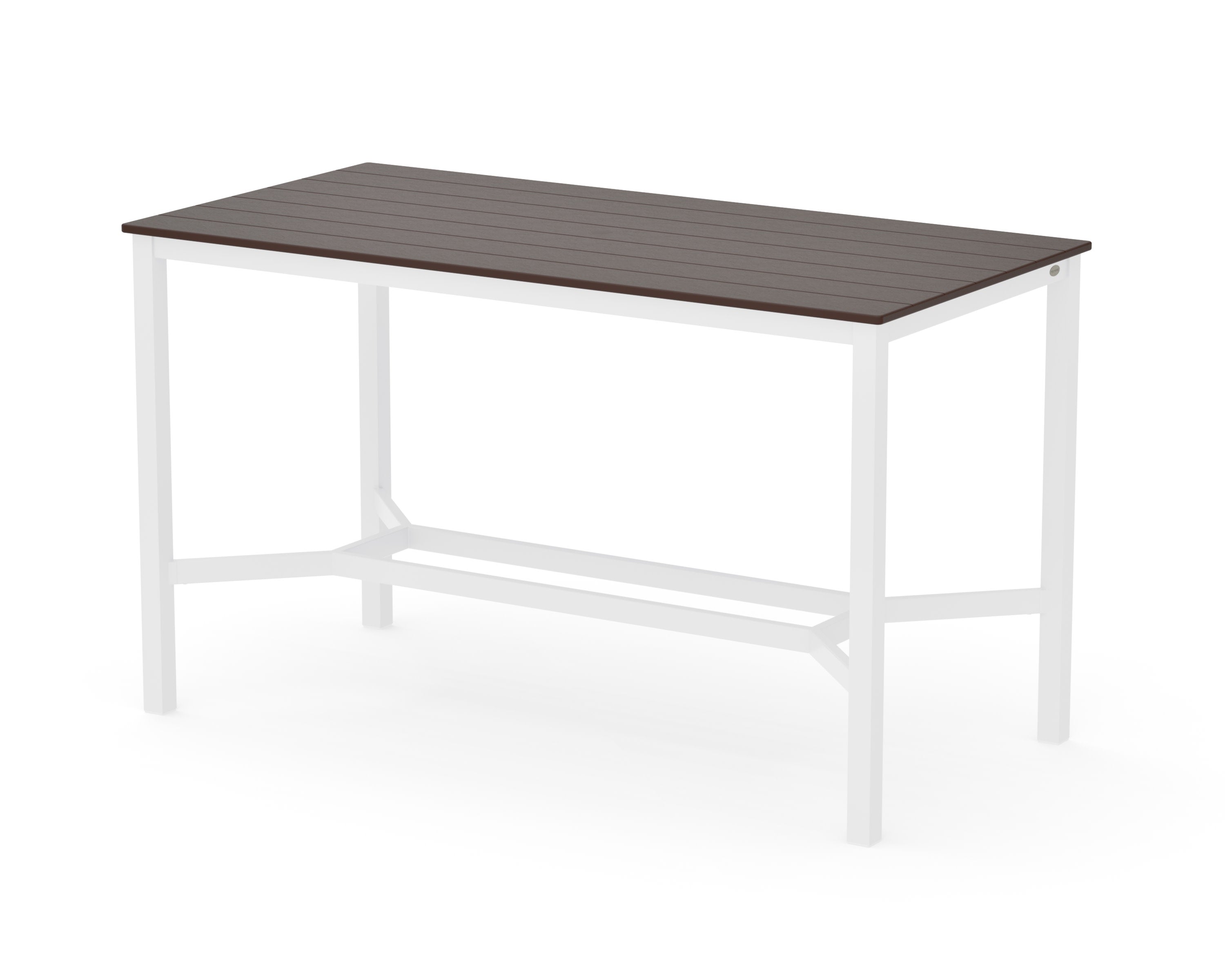 Main Street 36 x 72 Bar Table in White / Mahogany