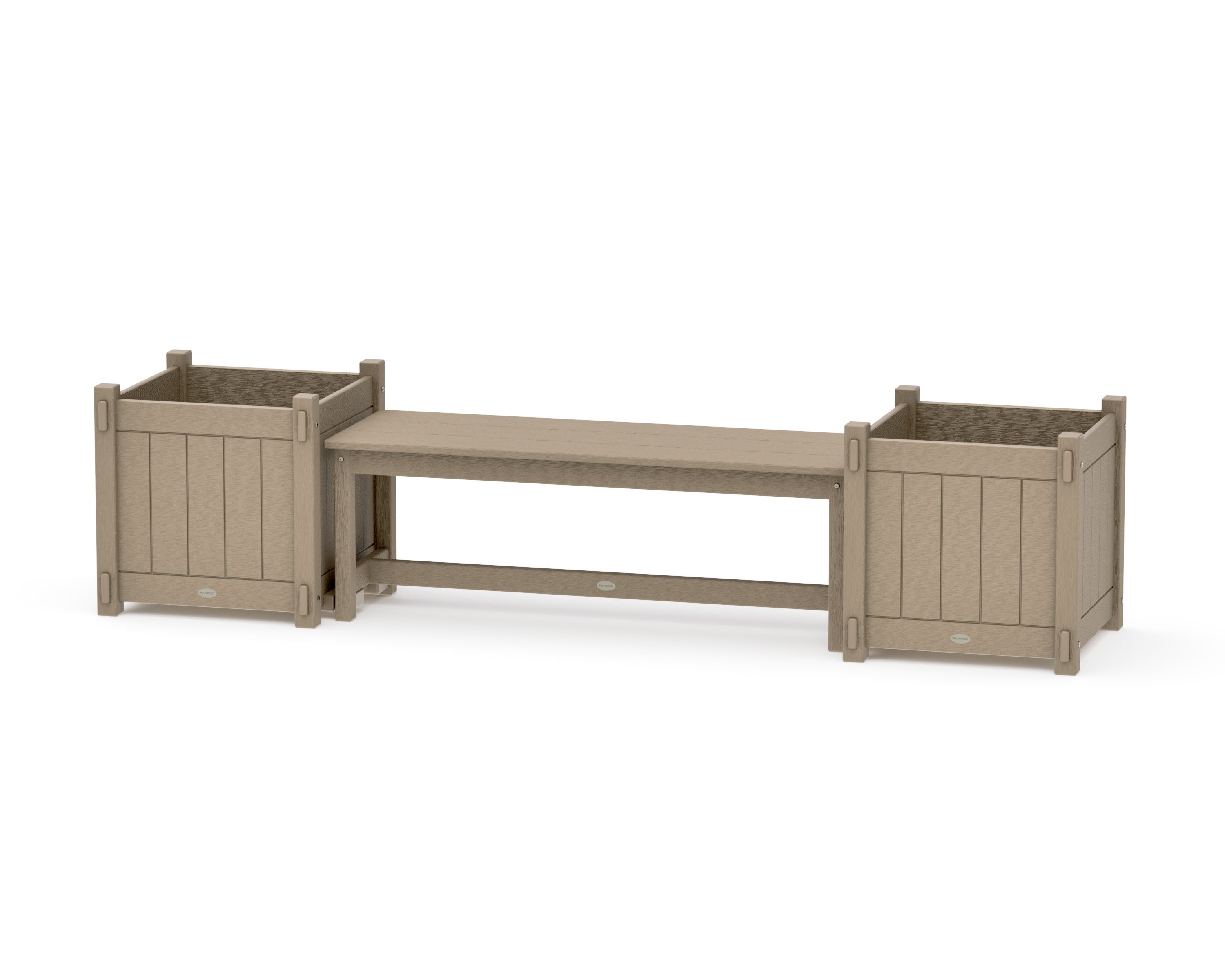 48" Vineyard Straight Planter Bench Set - Large in Vintage Sahara