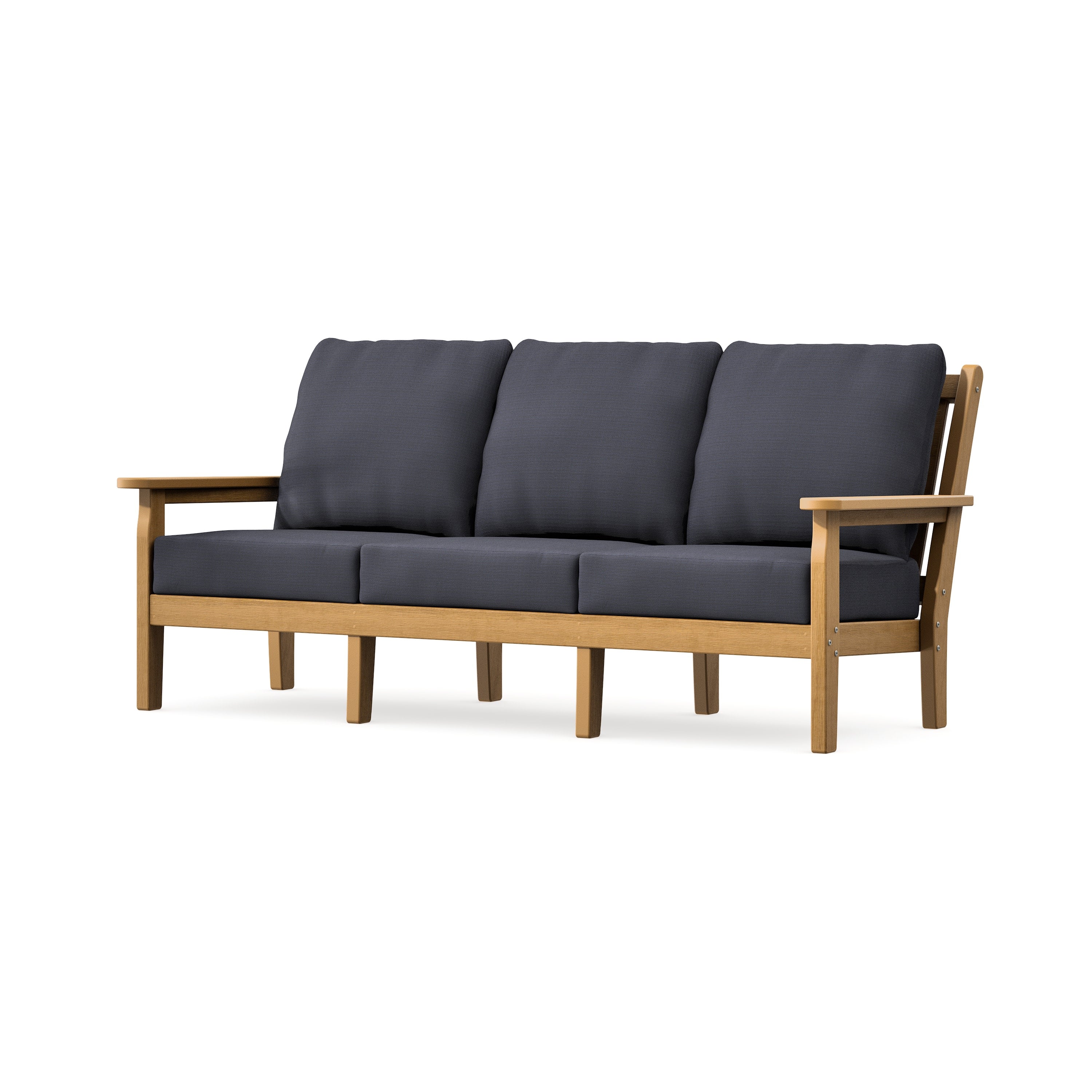 Chippendale Deep Seating Sofa in Natural / Midnight Linen