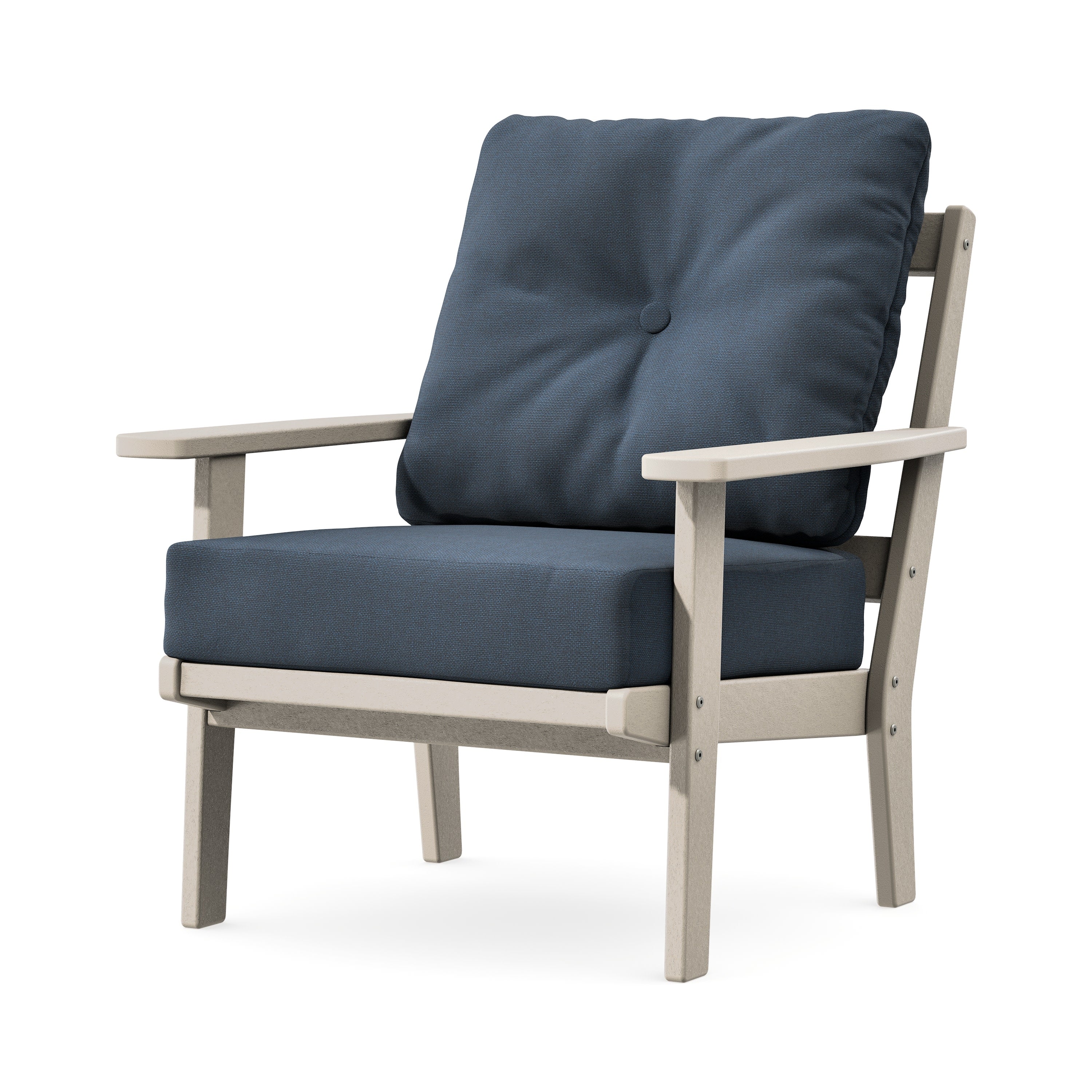 Prairie Deep Seating Chair in Sand / Marine Indigo
