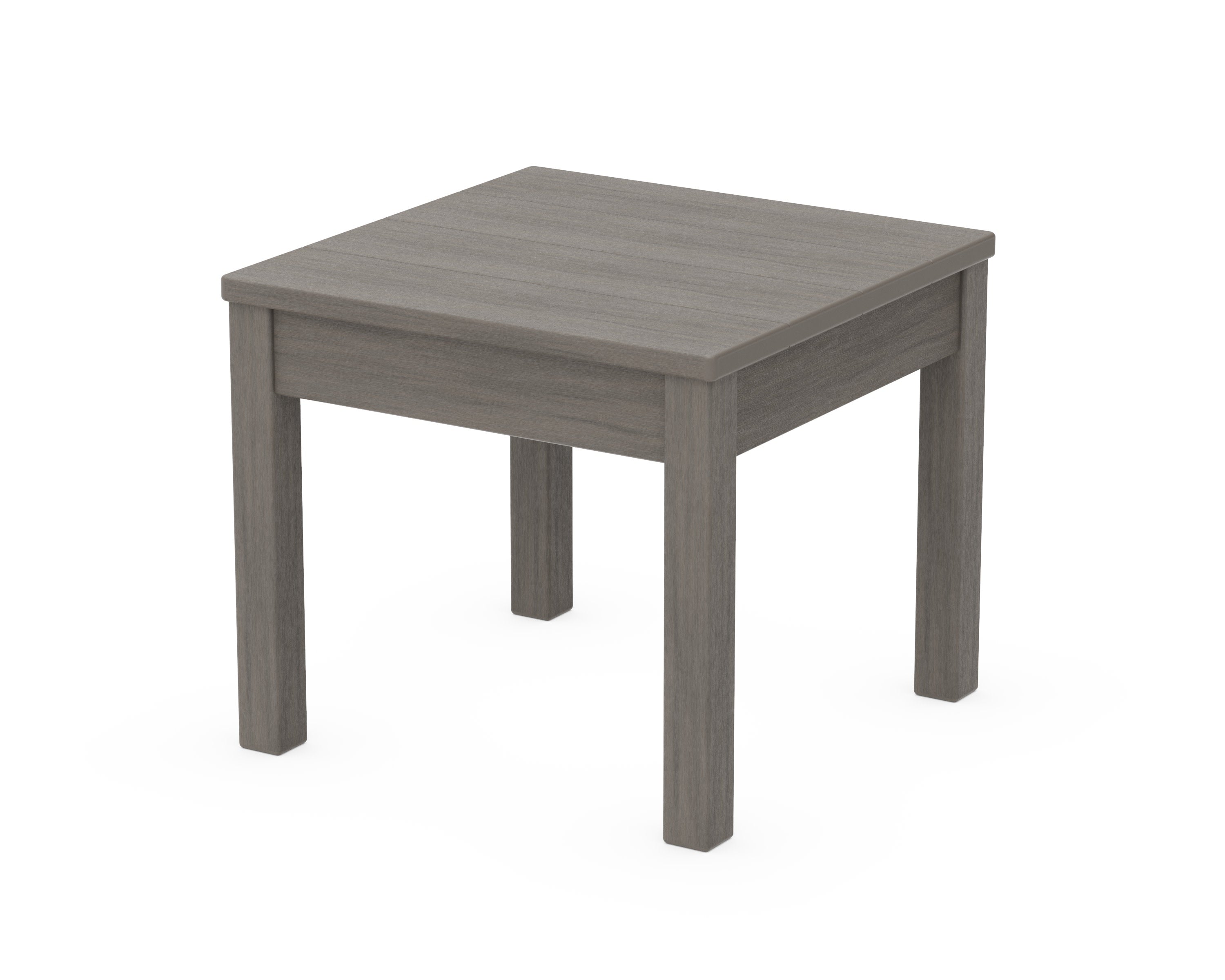 22" Square End Table in Driftwood