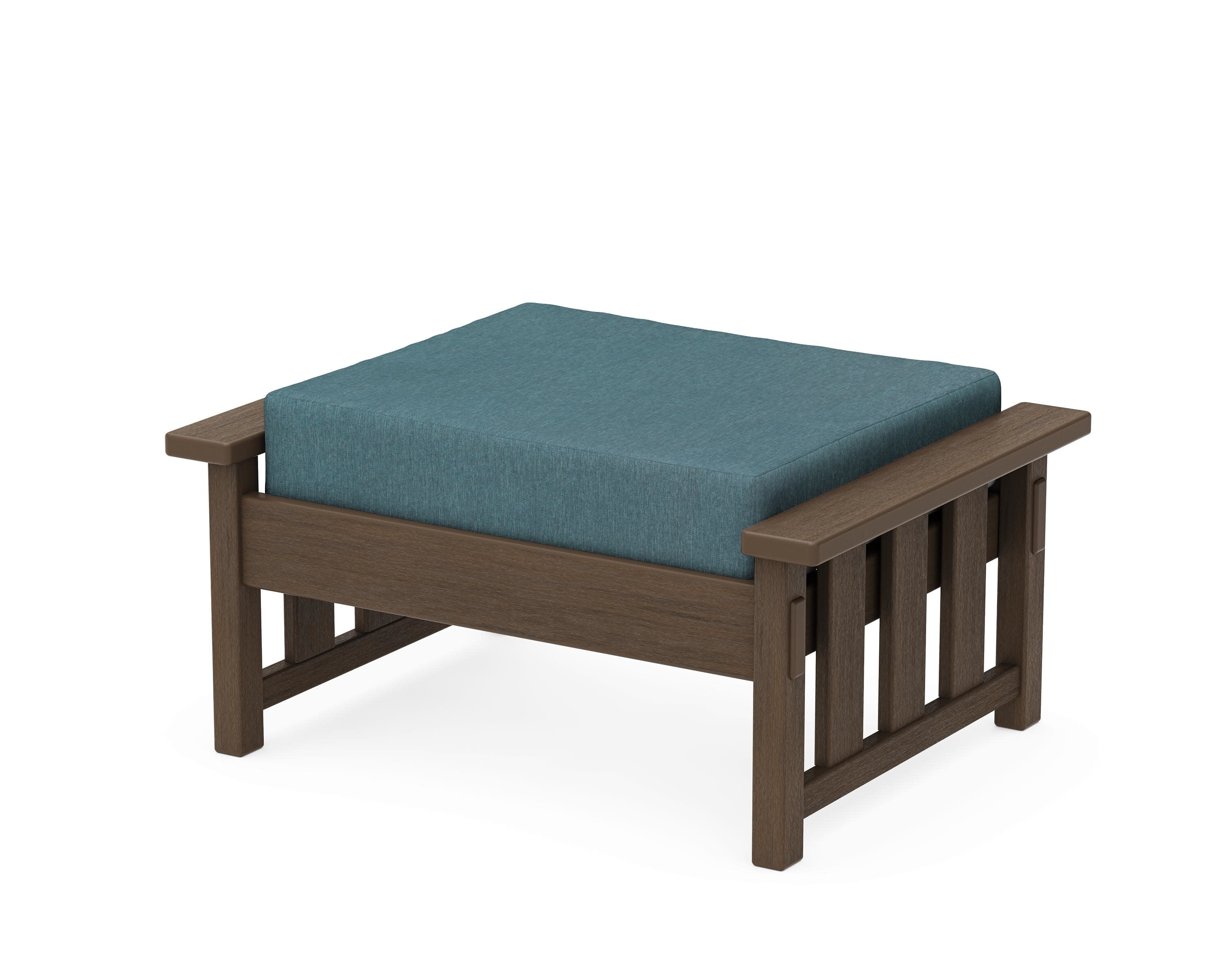 Acadia Deep Seating Ottoman in Kona / Ocean Teal