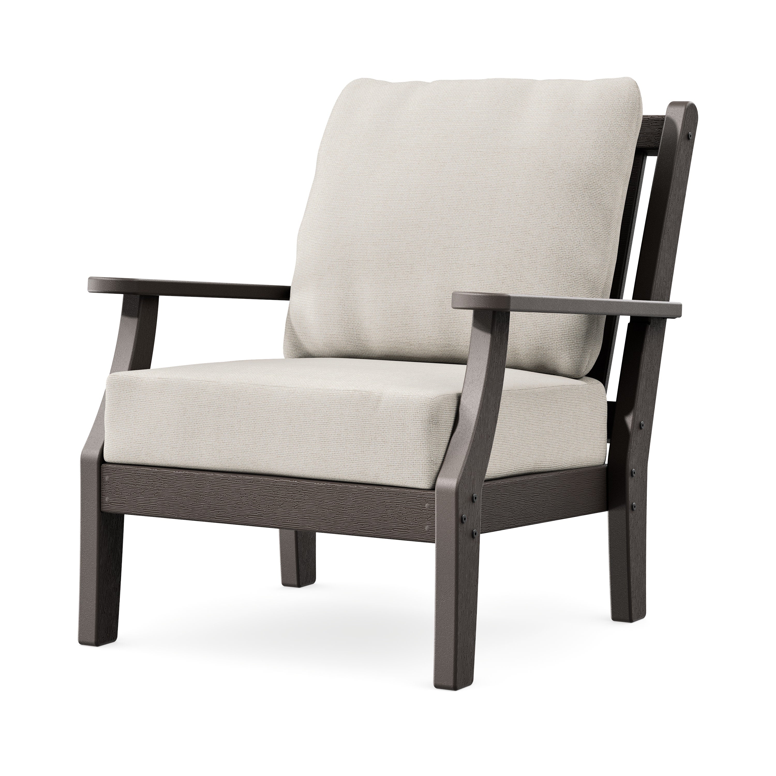 Wovendale Deep Seating Chair in Vintage Coffee / Dune Burlap