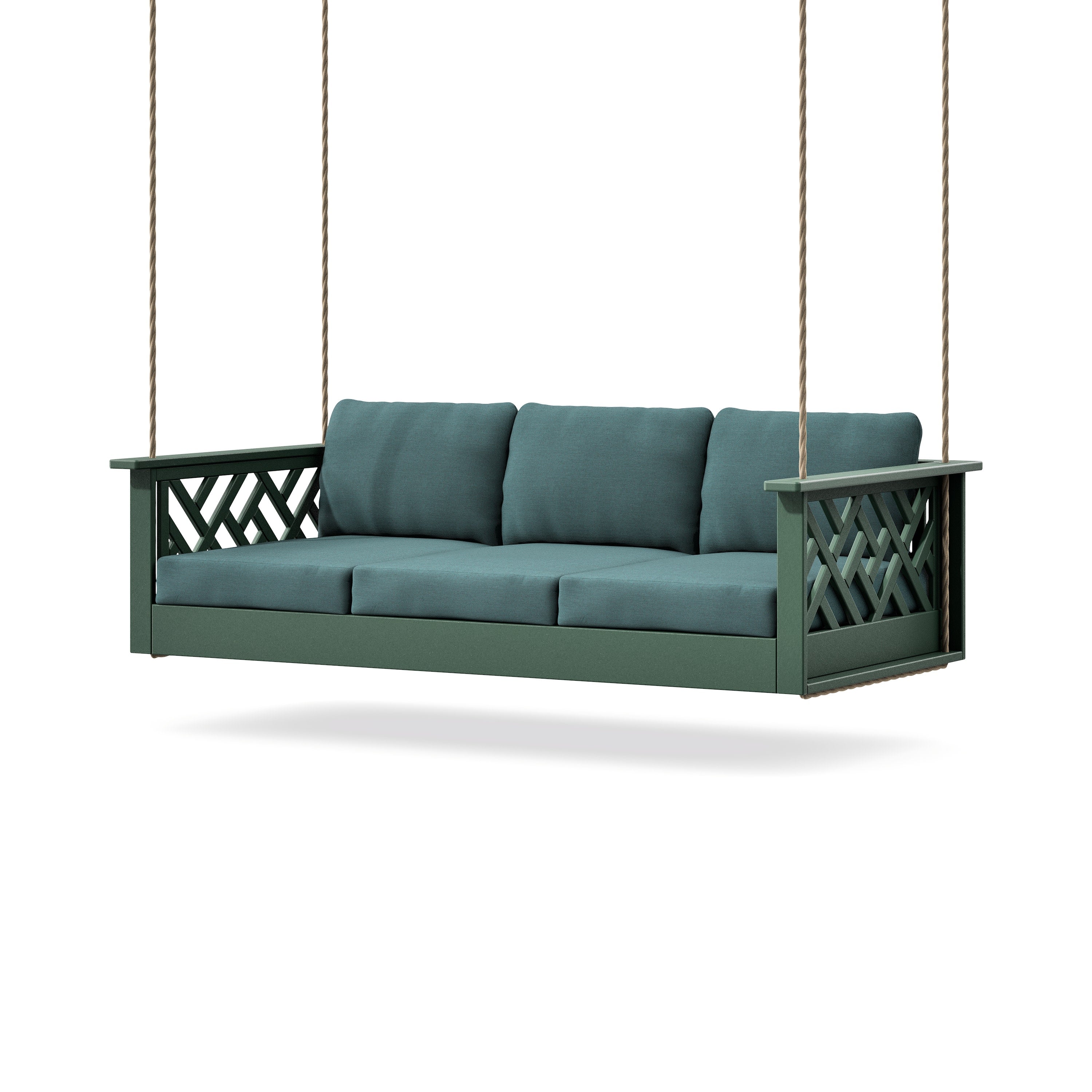 Chippendale Daybed Swing in Green / Ocean Teal