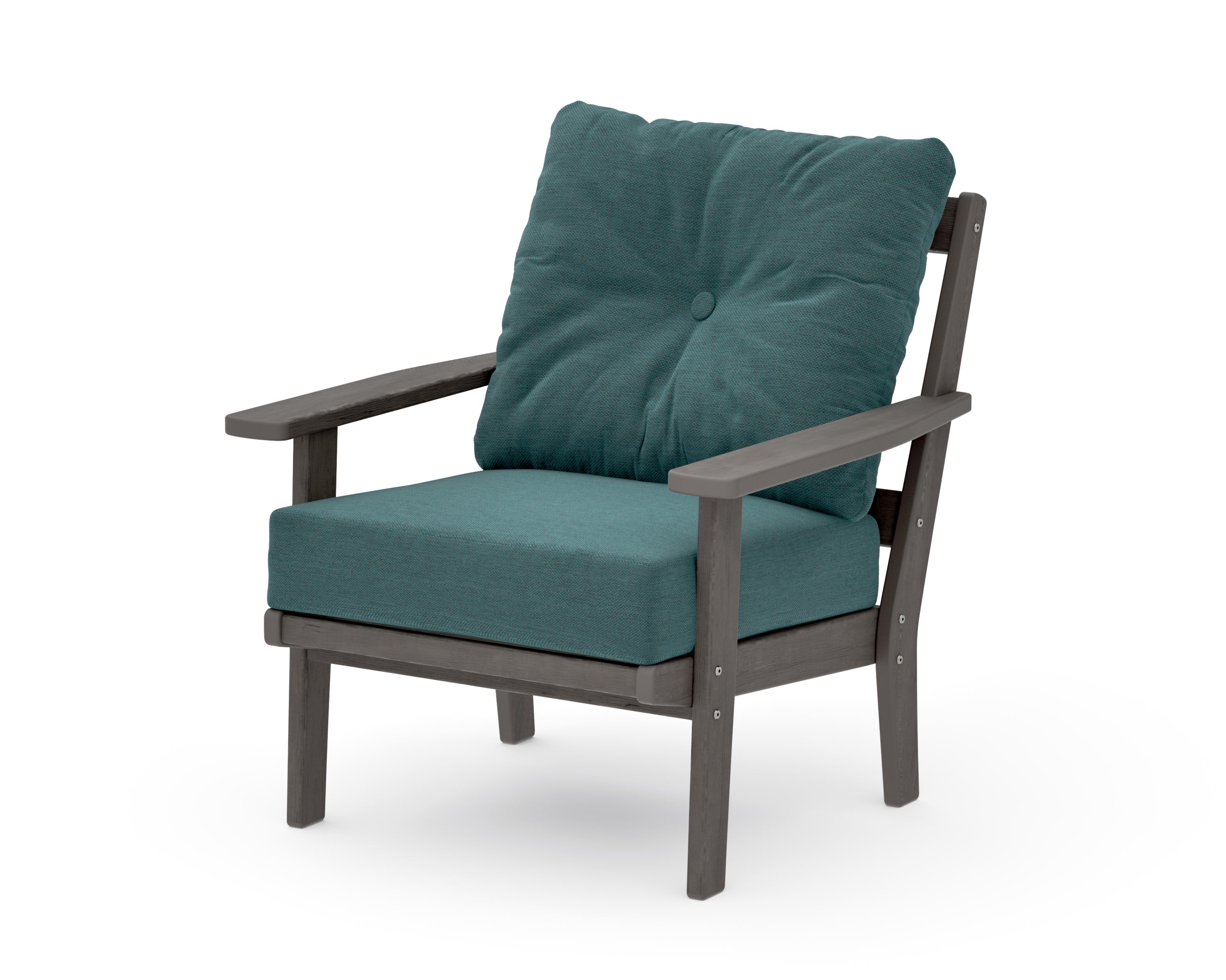 Prairie Deep Seating Chair in Driftwood / Ocean Teal