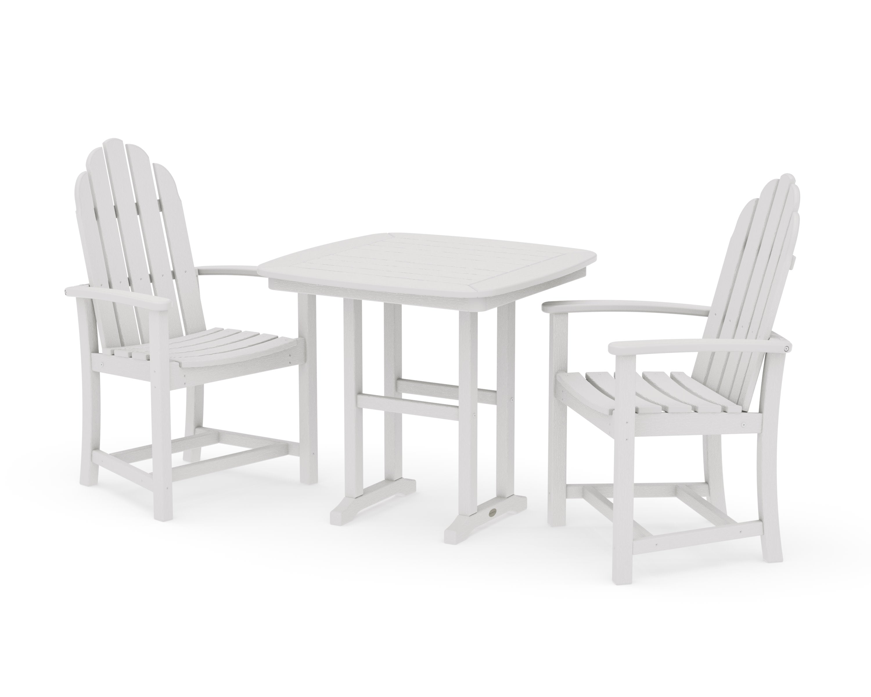 Classic Adirondack 3-Piece Dining Set in Vintage White