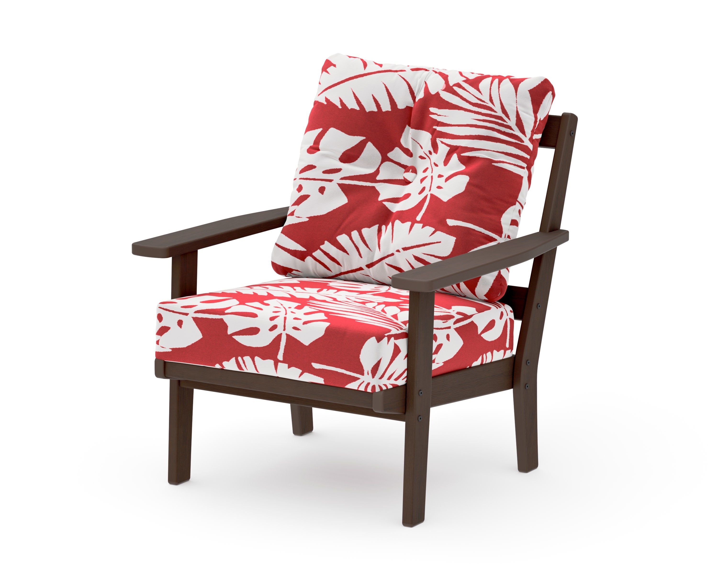 Oxford Deep Seating Chair in Kona / Leaf Crimson