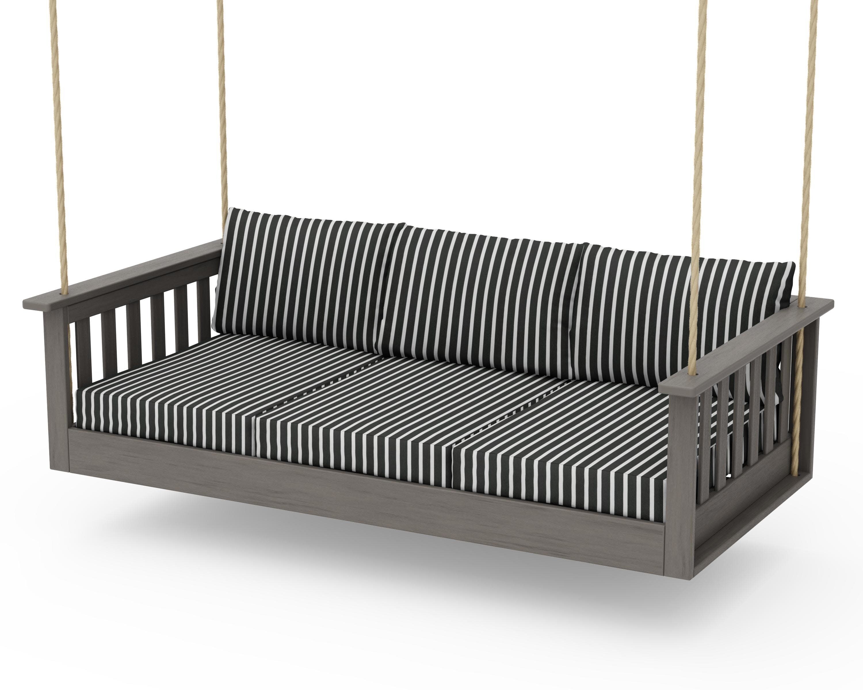 Vineyard Daybed Swing in Driftwood / Shore Classic