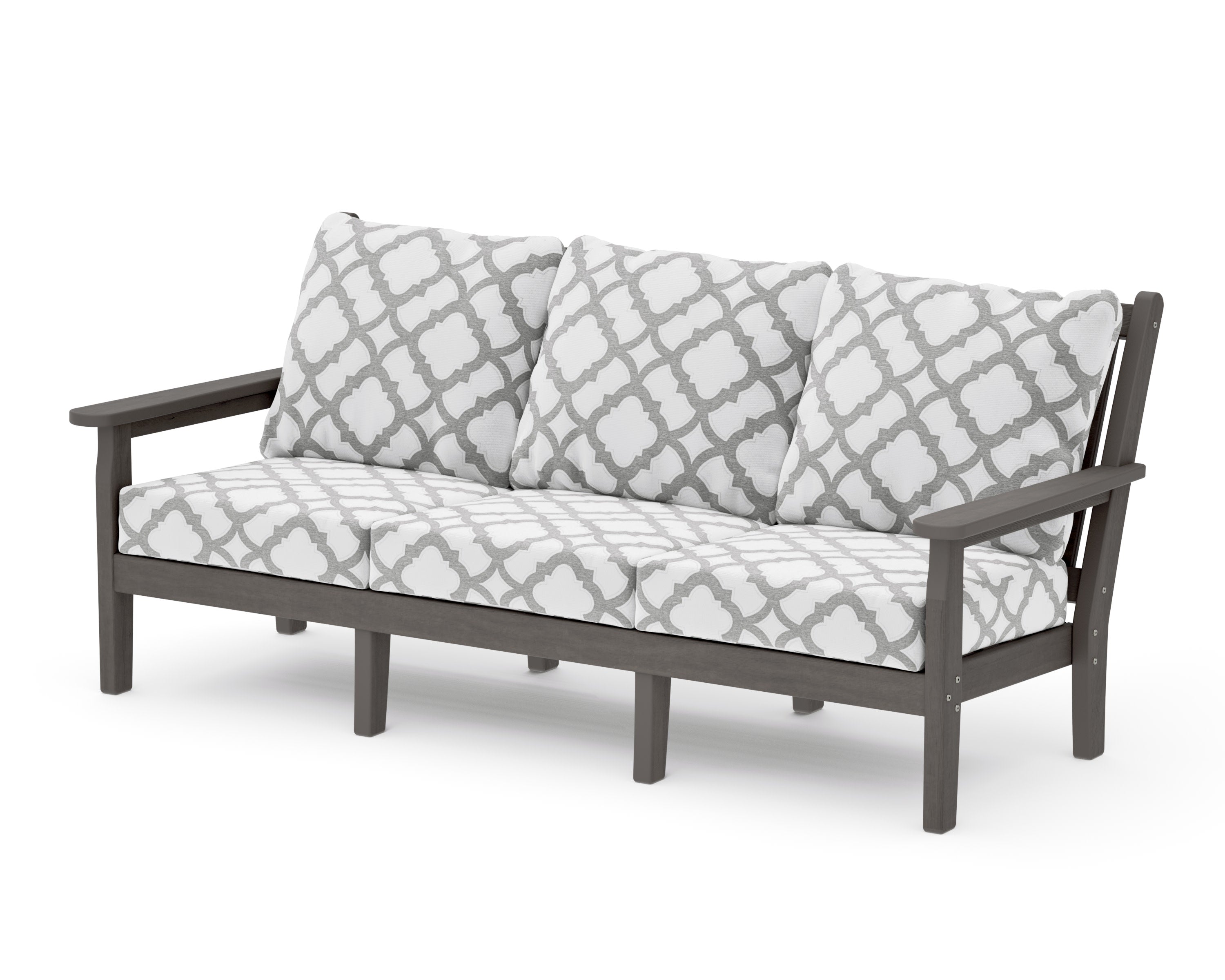 Chippendale Deep Seating Sofa in Driftwood / Trellis Grey Mist