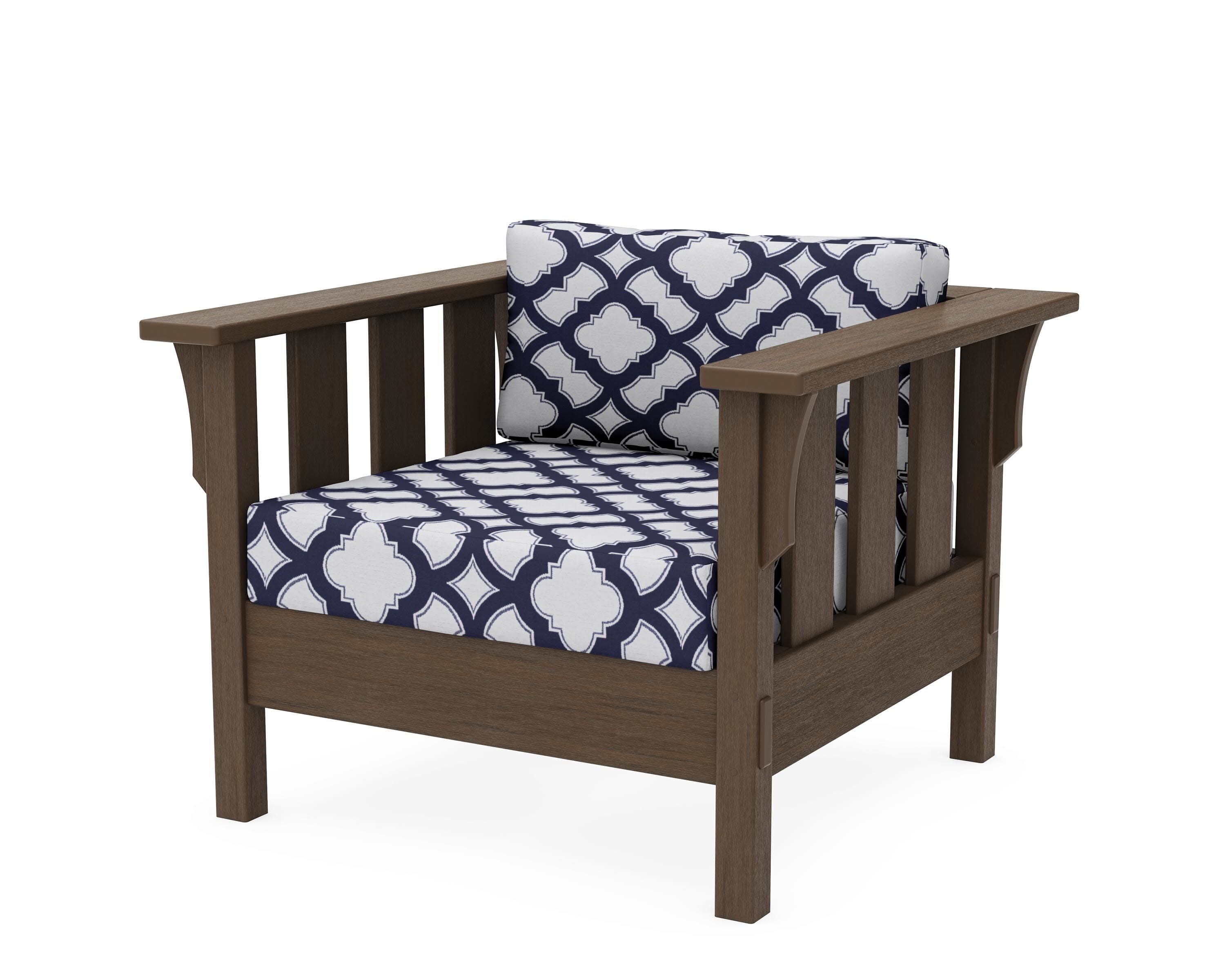 Acadia Deep Seating Chair in Kona / Trellis Navy