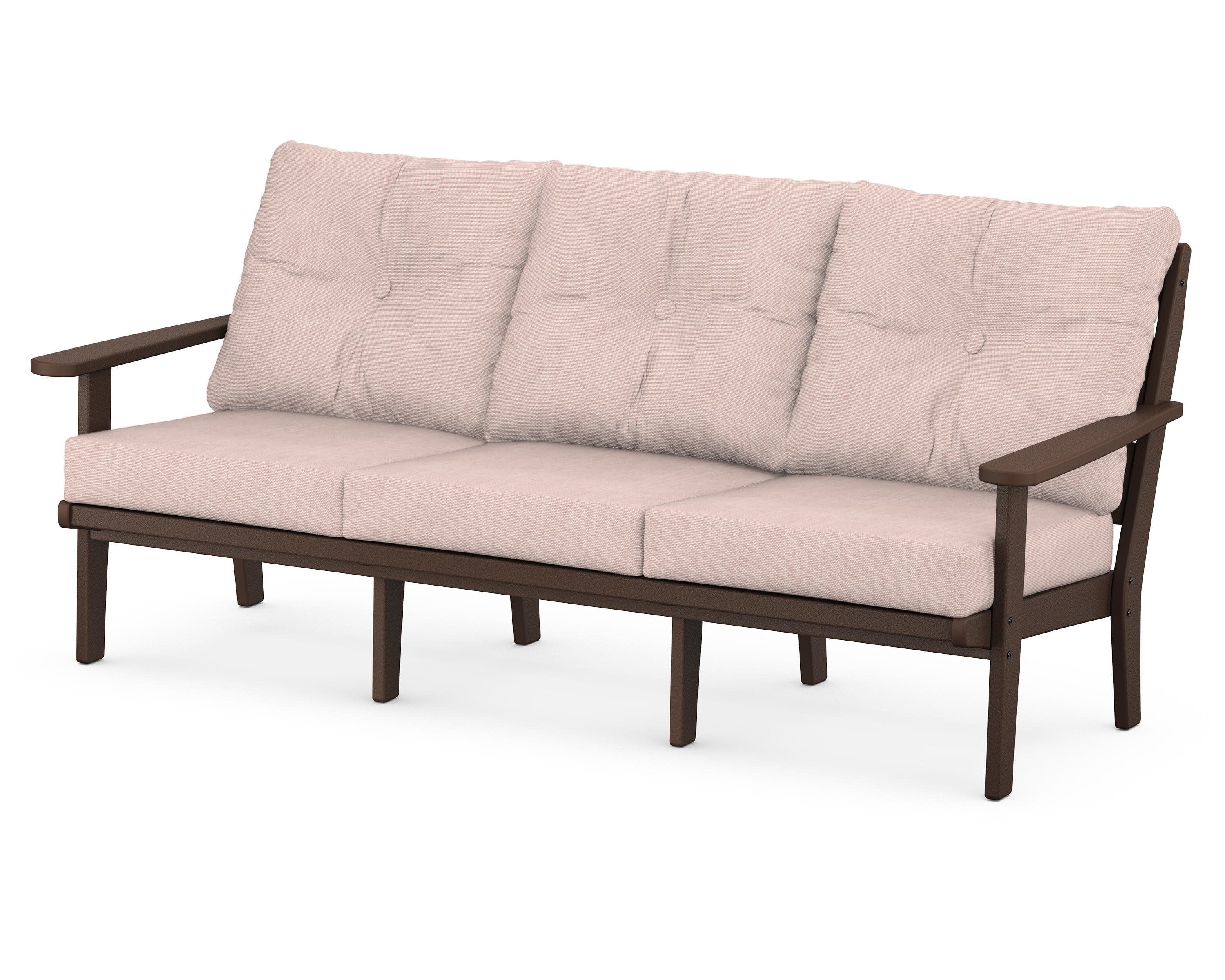 Lakeside Deep Seating Sofa in Mahogany / Play Cameo