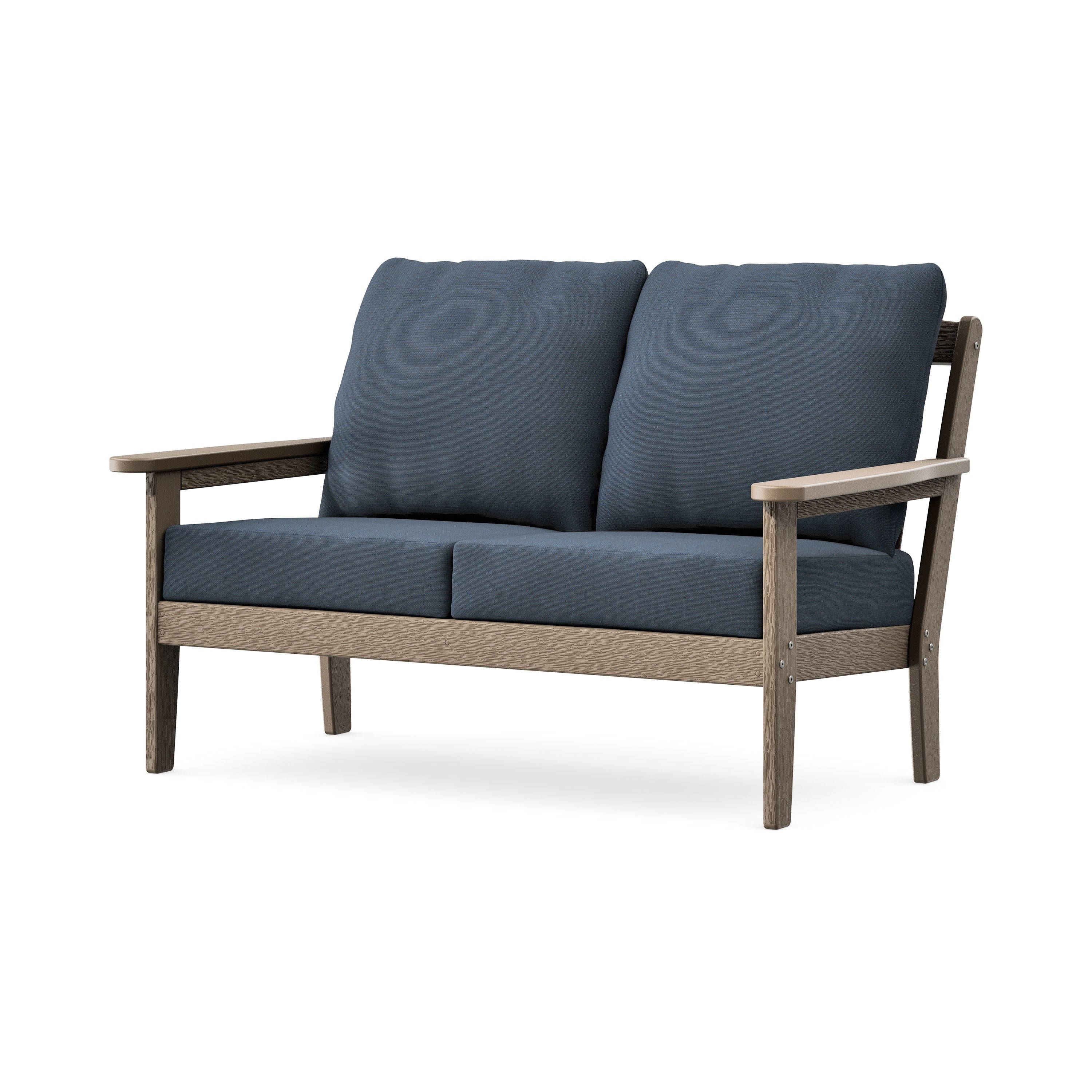 Cottage Deep Seating Loveseat in Vintage Sahara / Marine Indigo