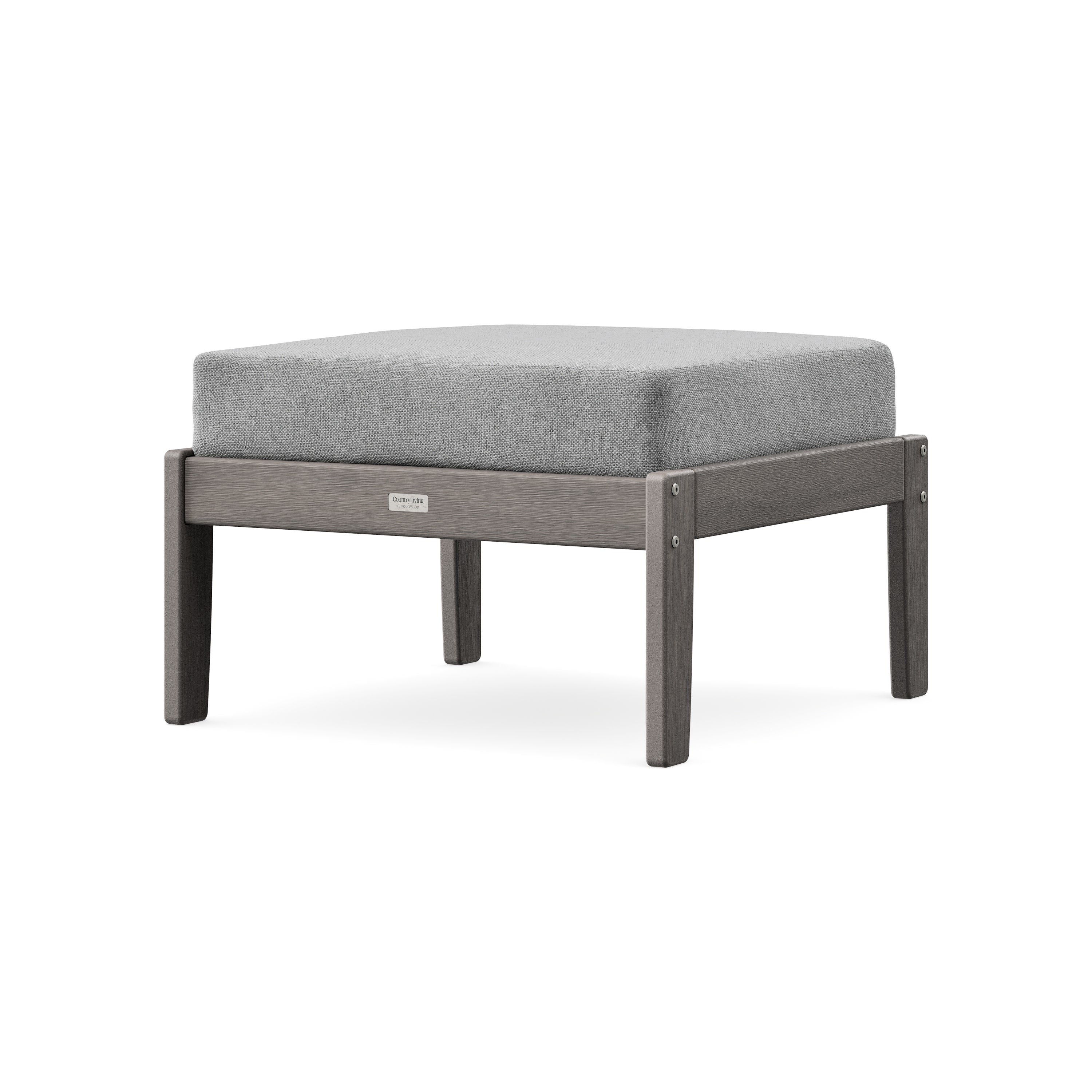 Cottage Deep Seating Ottoman in Driftwood / Grey Mist