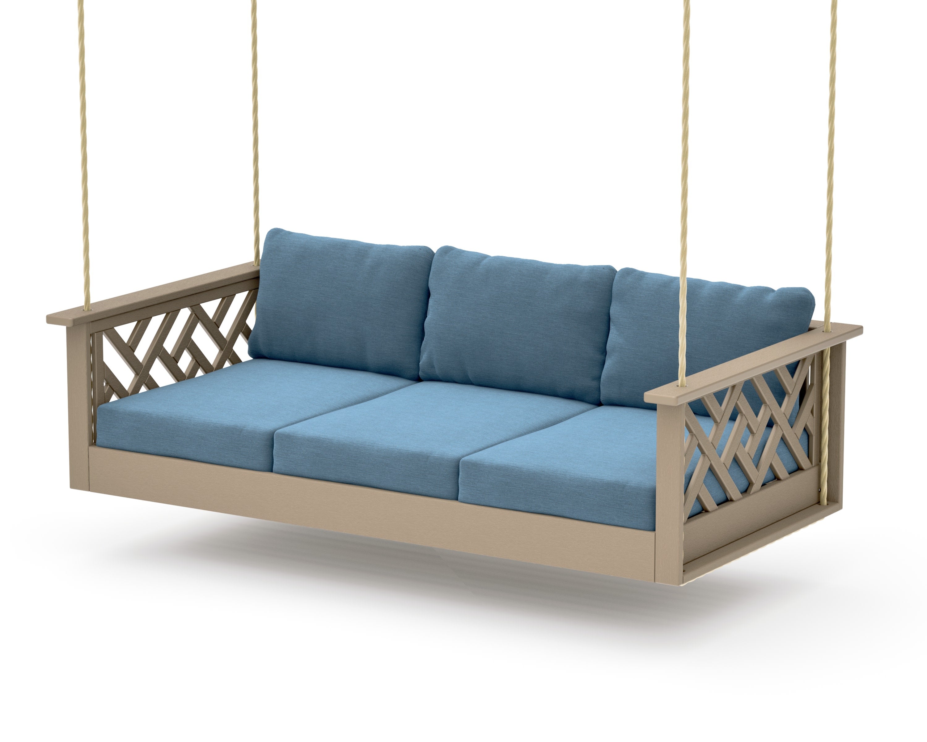 Chippendale Daybed Swing in Vintage Sahara / Sky Blue
