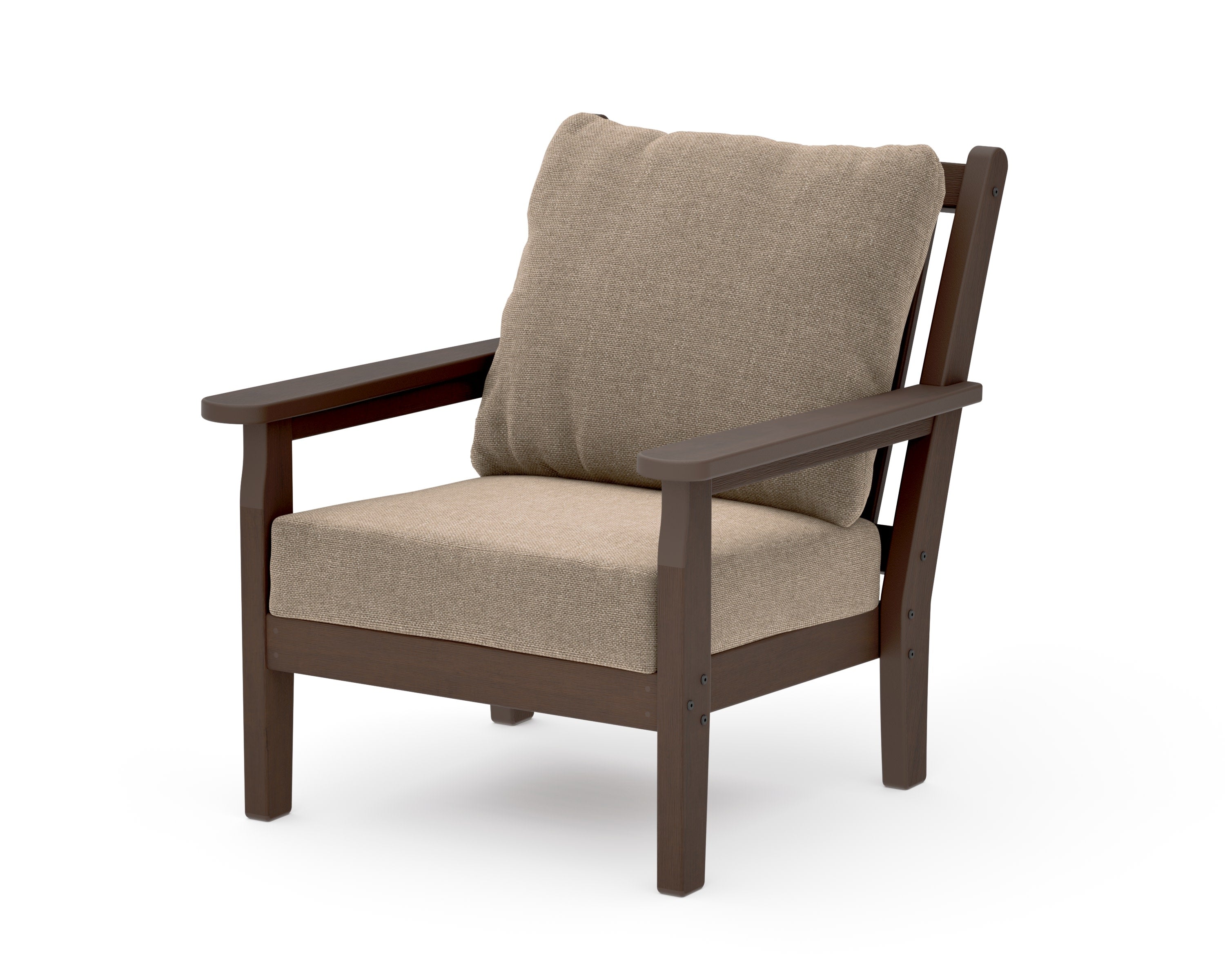 Chippendale Deep Seating Chair in Kona / Spiced Burlap