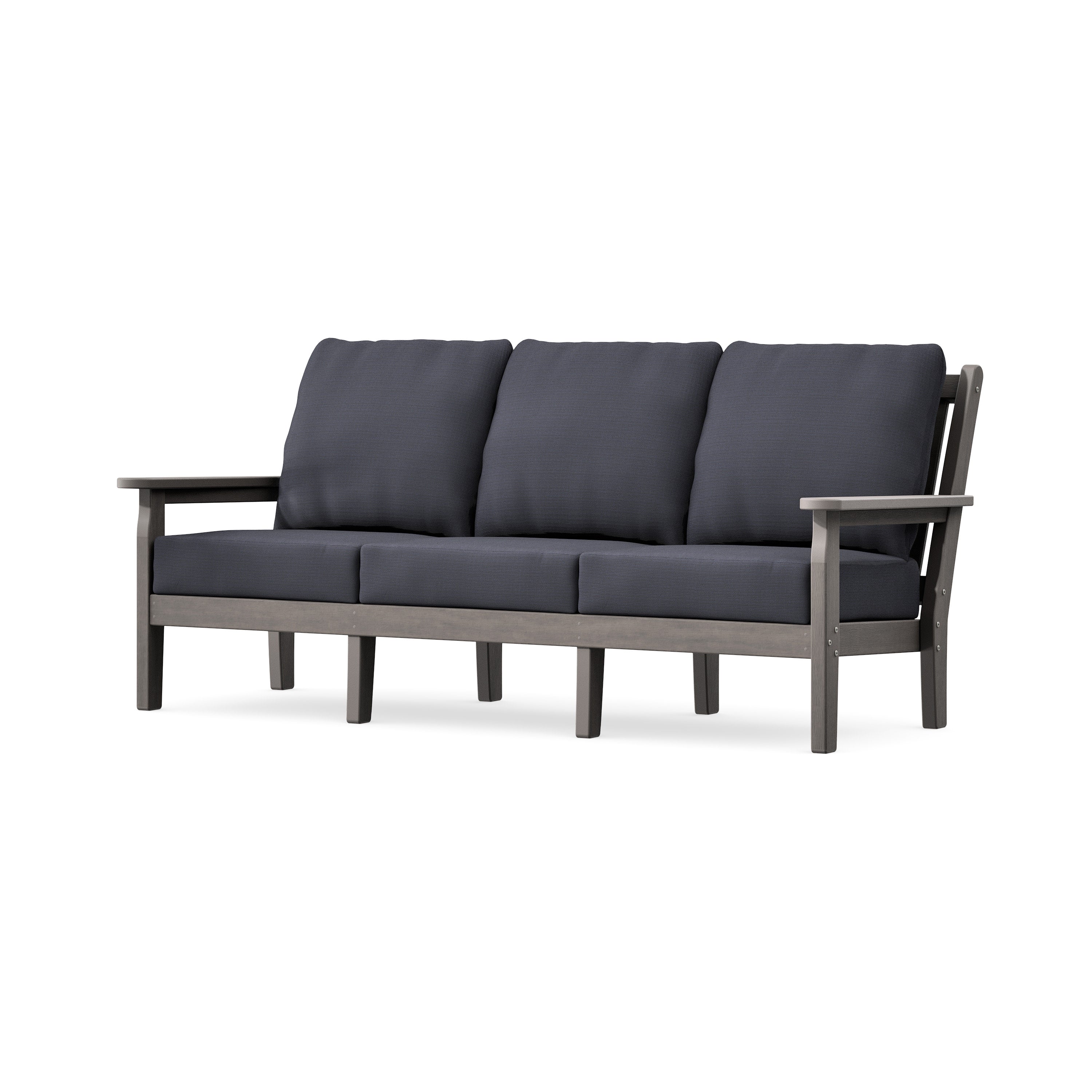 Chippendale Deep Seating Sofa in Driftwood / Midnight Linen