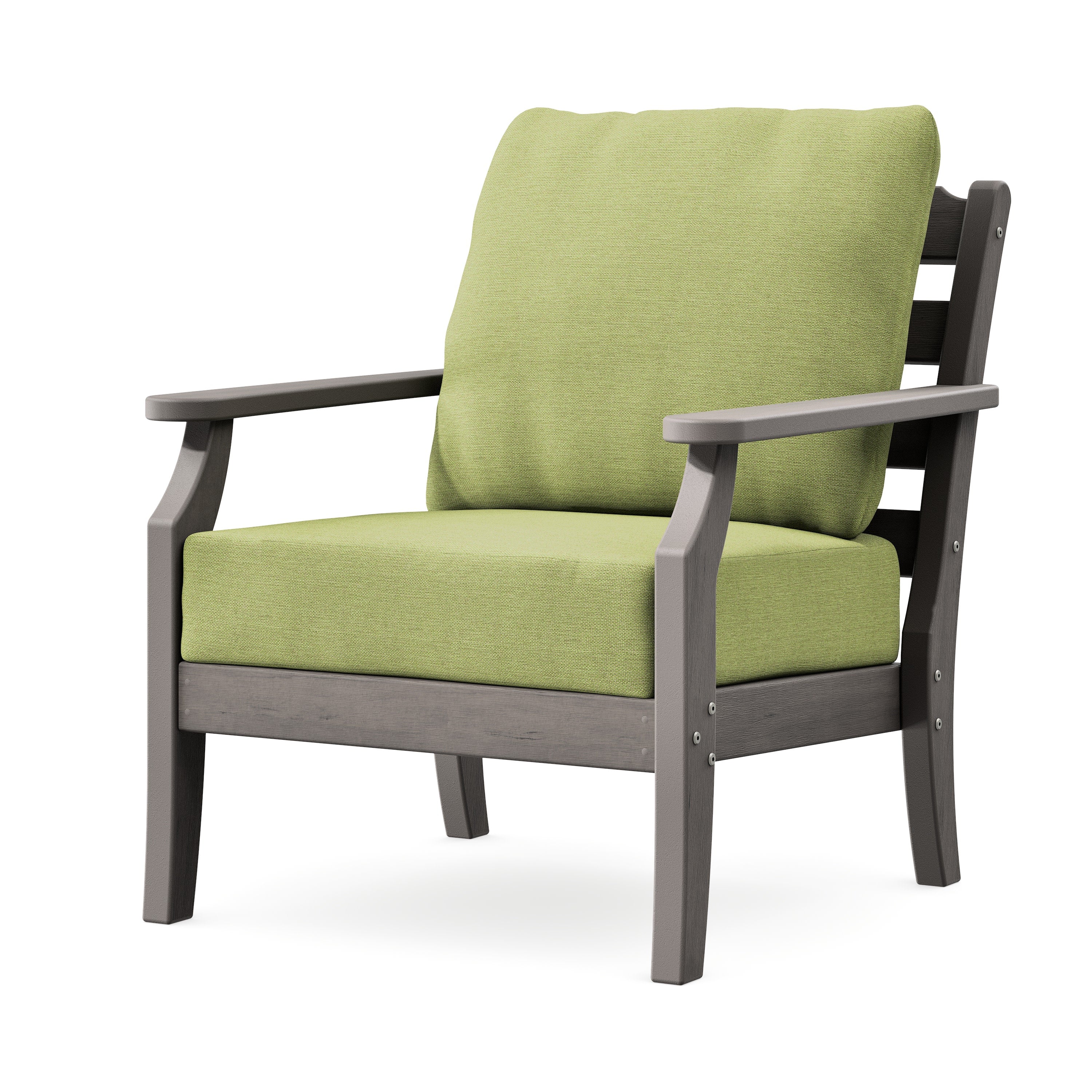 Savannah Deep Seating Chair in Driftwood / Chartreuse Boucle