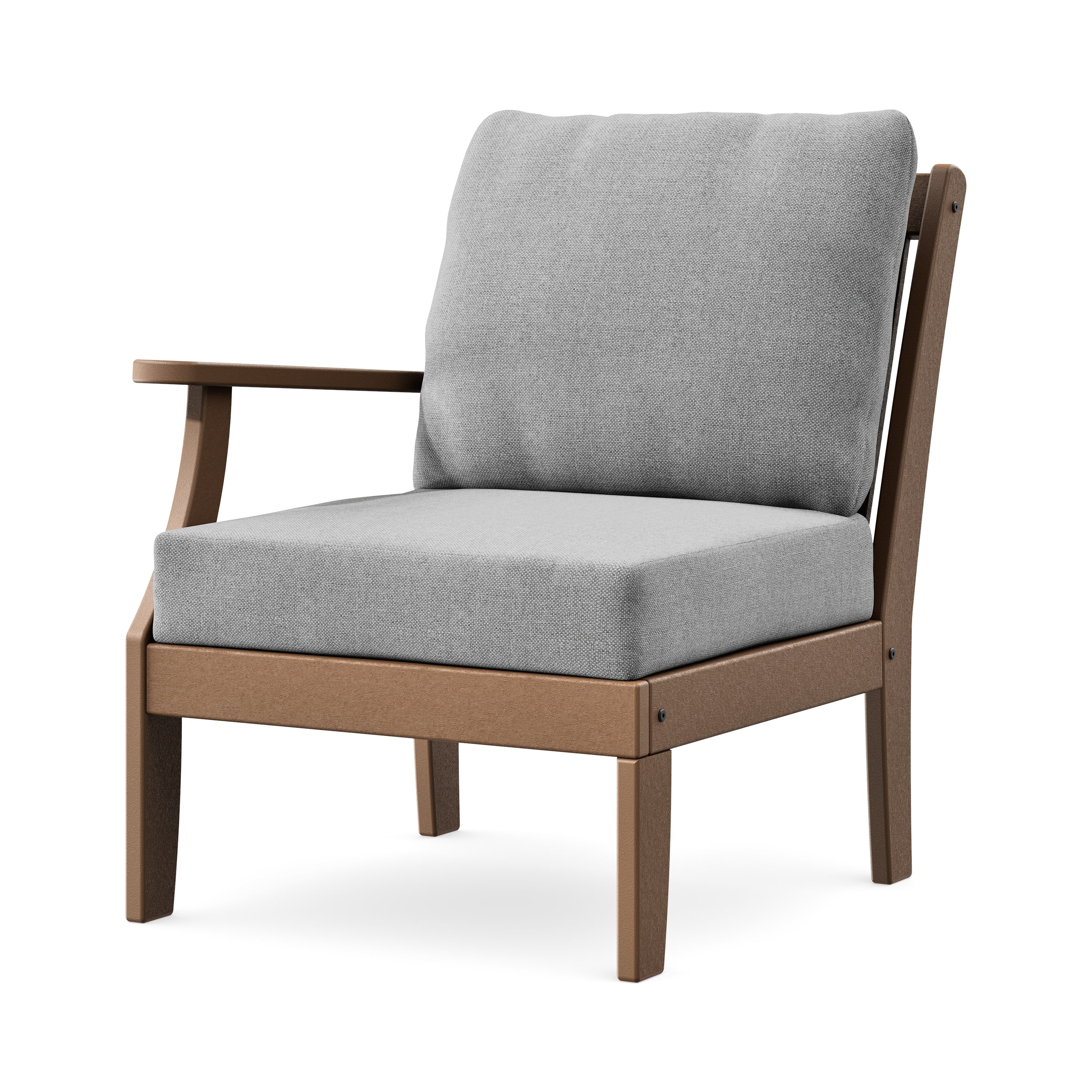 Braxton Modular Left Arm Chair in Teak / Grey Mist