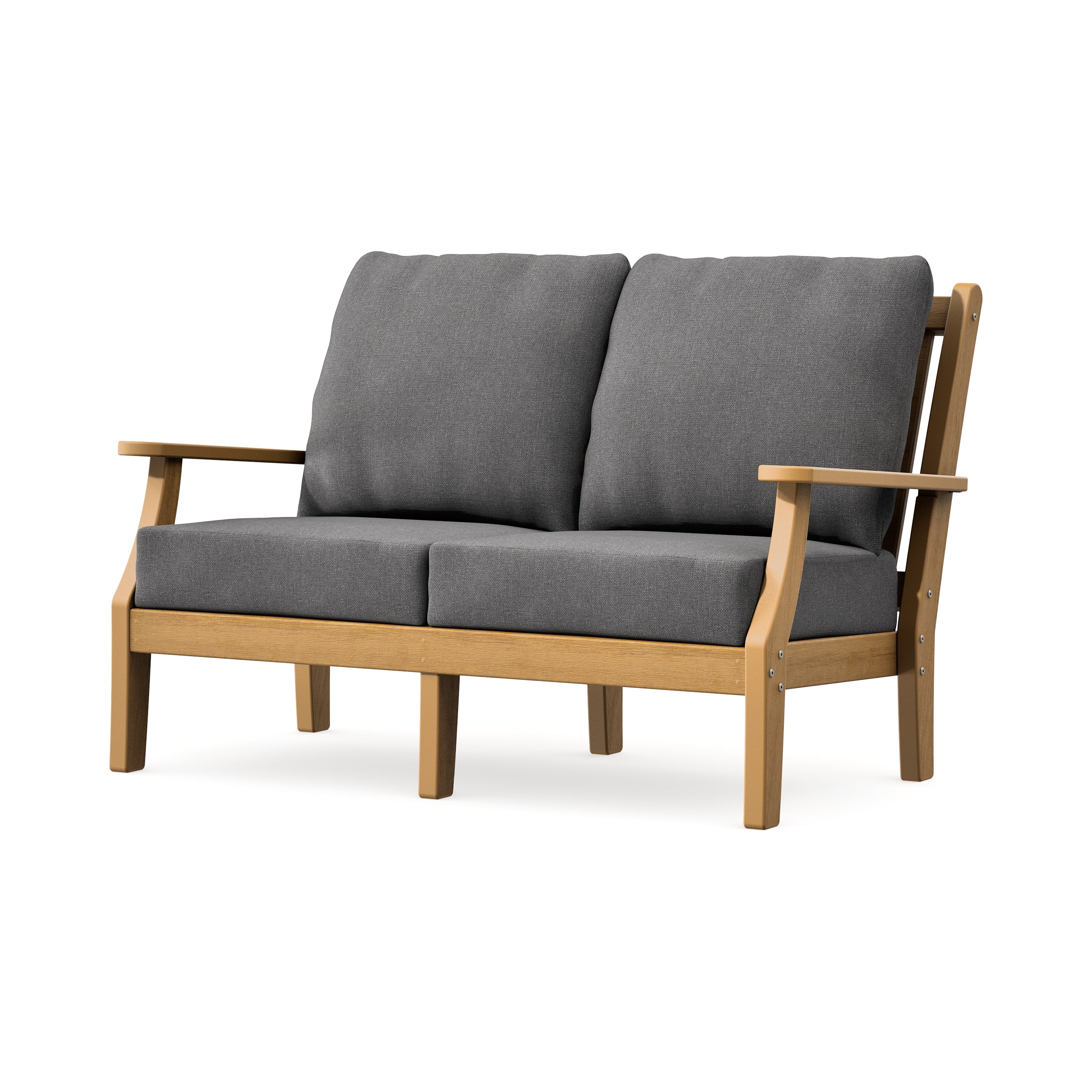Wovendale Deep Seating Loveseat in Natural / Ash Charcoal