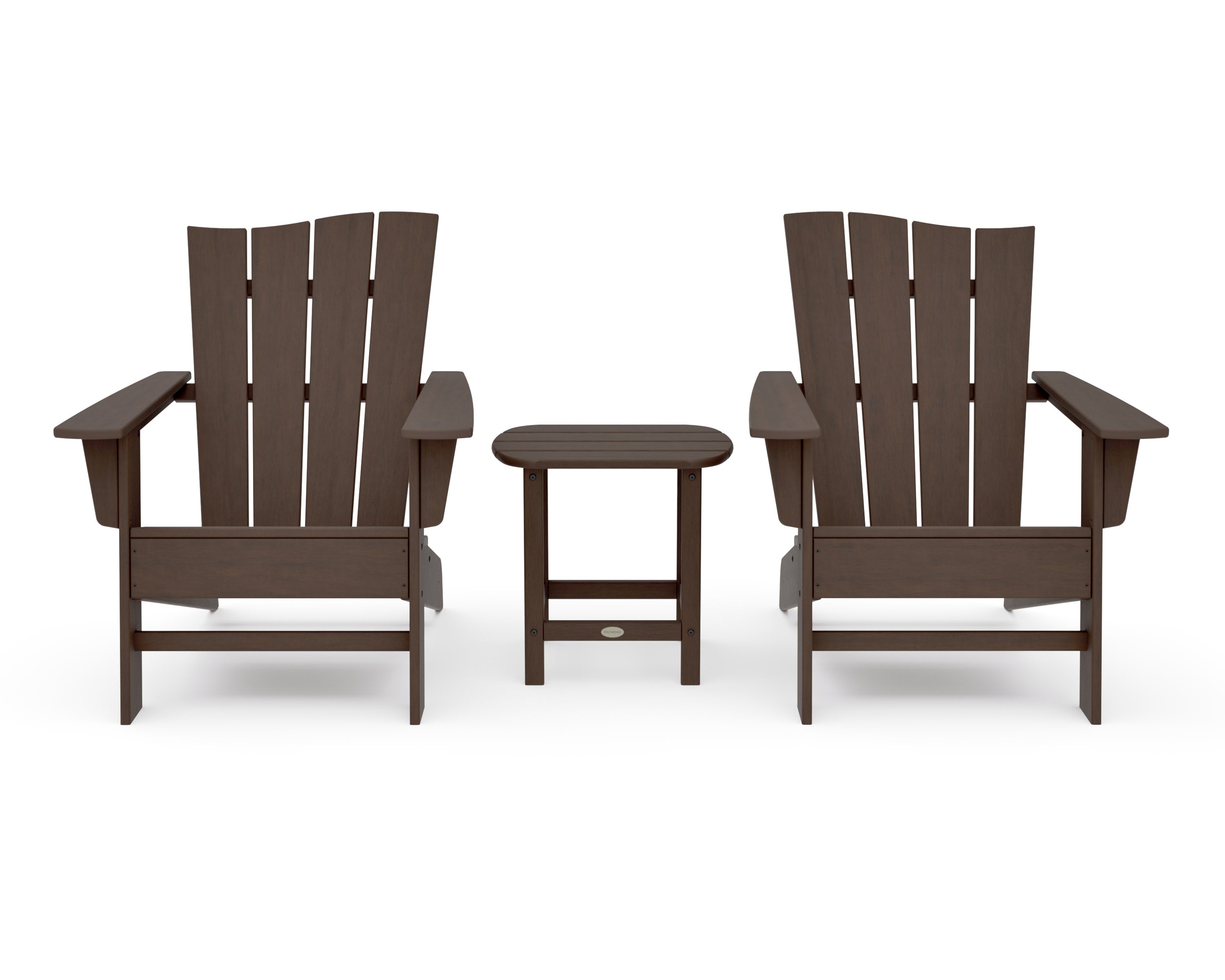 Wave 3-Piece Adirondack Chair Set in Kona