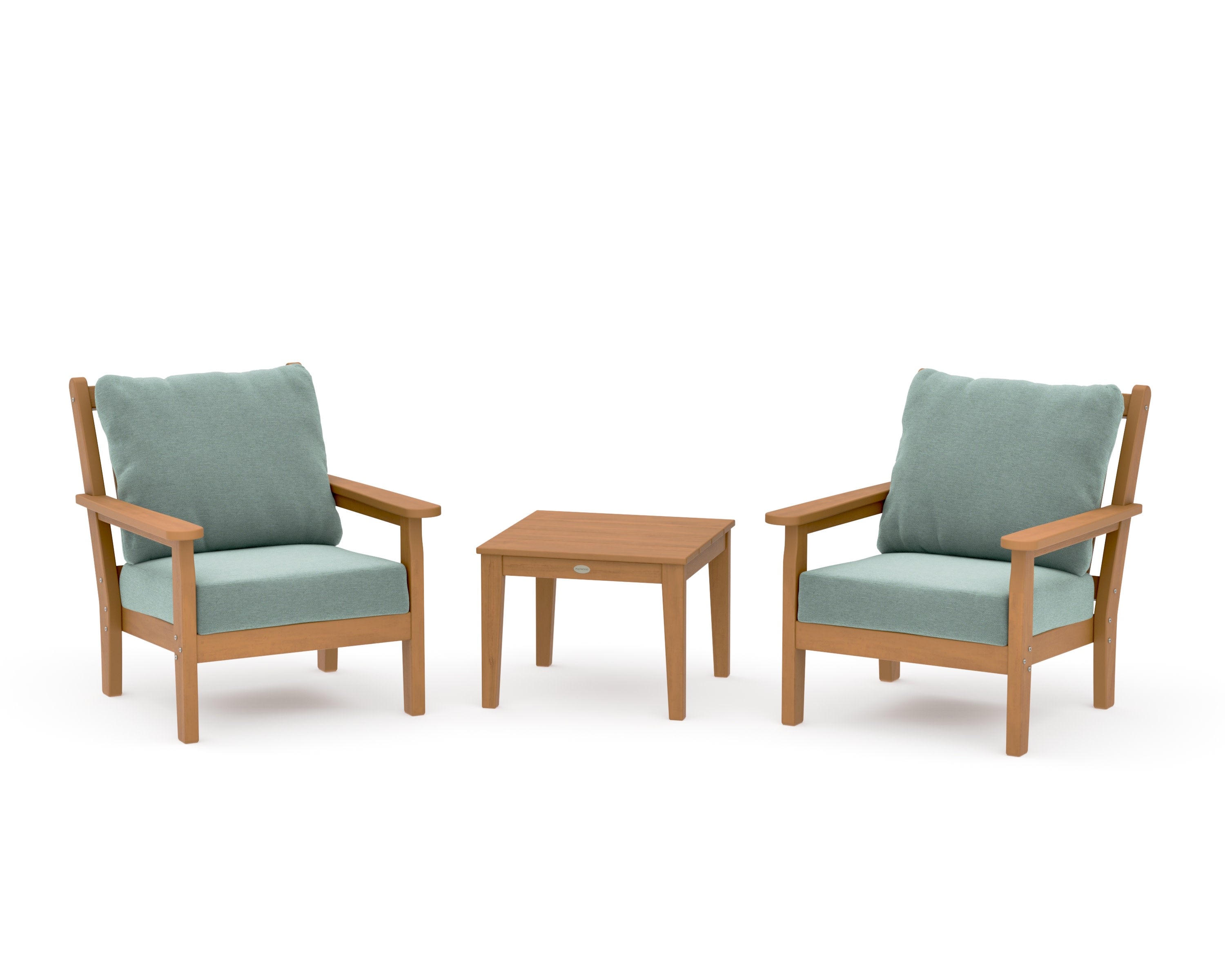Chippendale 3-Piece Deep Seating Set in Natural / Glacier Spa