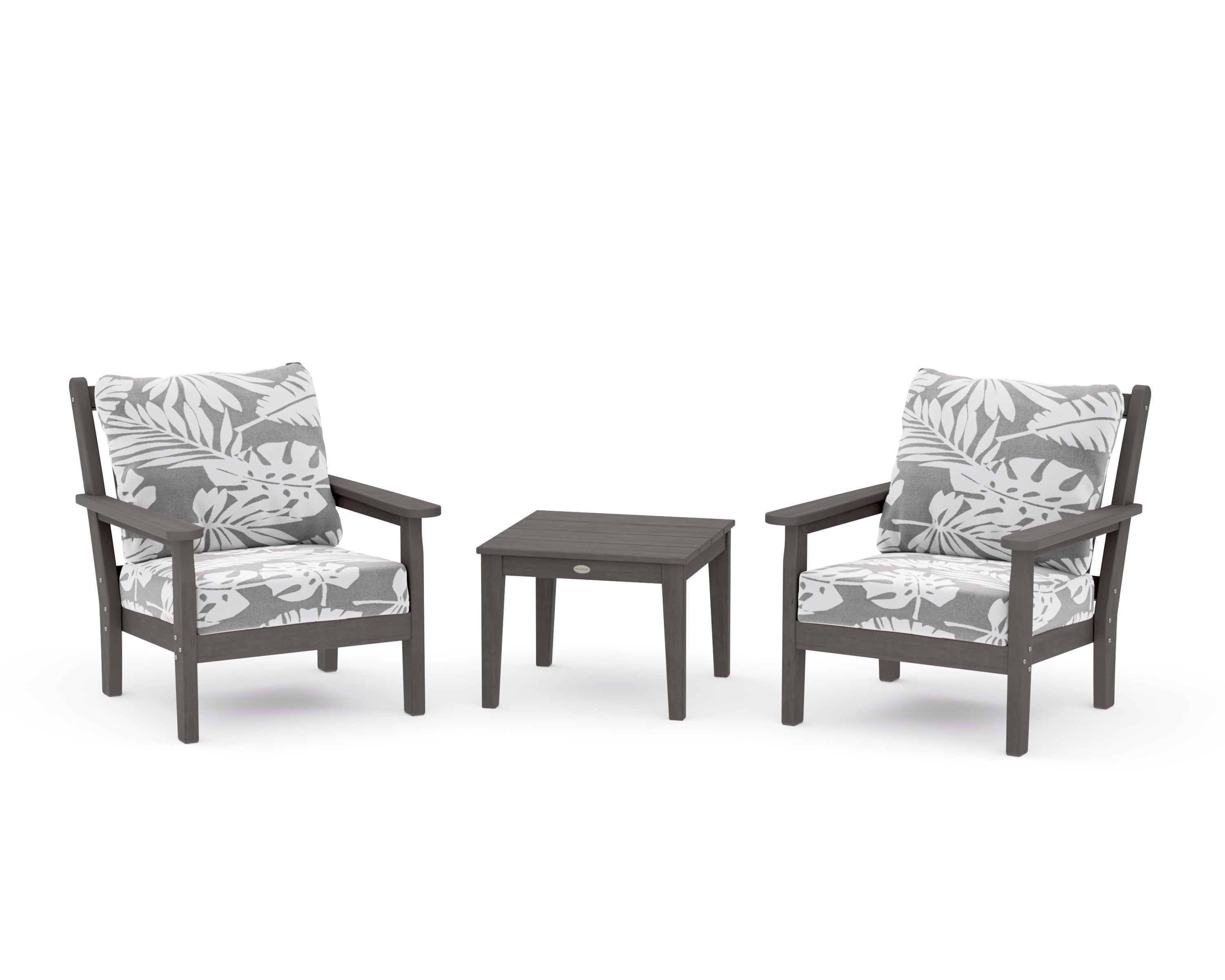 Chippendale 3-Piece Deep Seating Set in Driftwood / Leaf Grey Mist