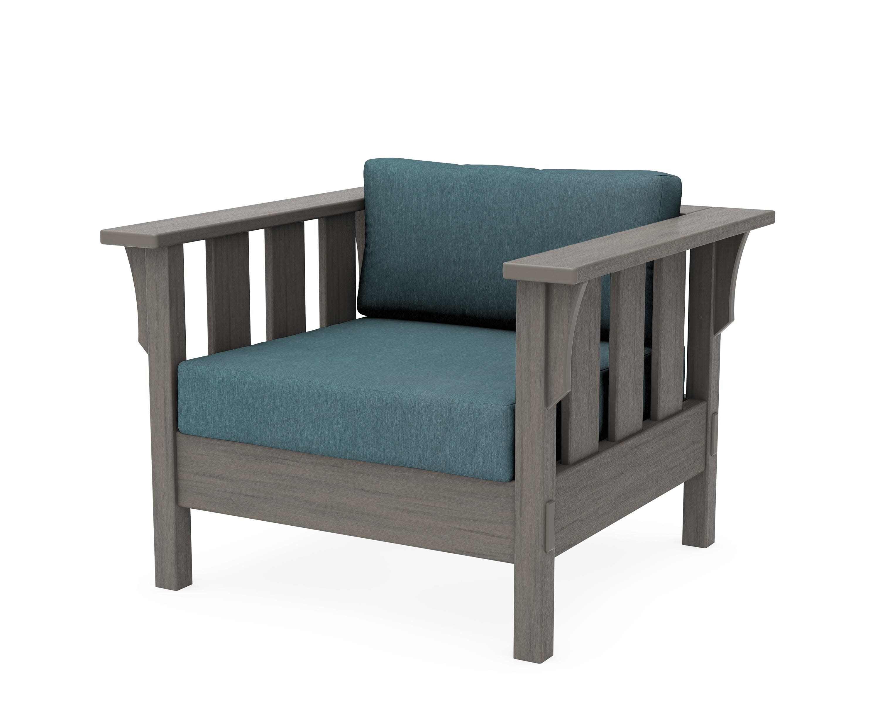 Acadia Deep Seating Chair in Driftwood / Ocean Teal