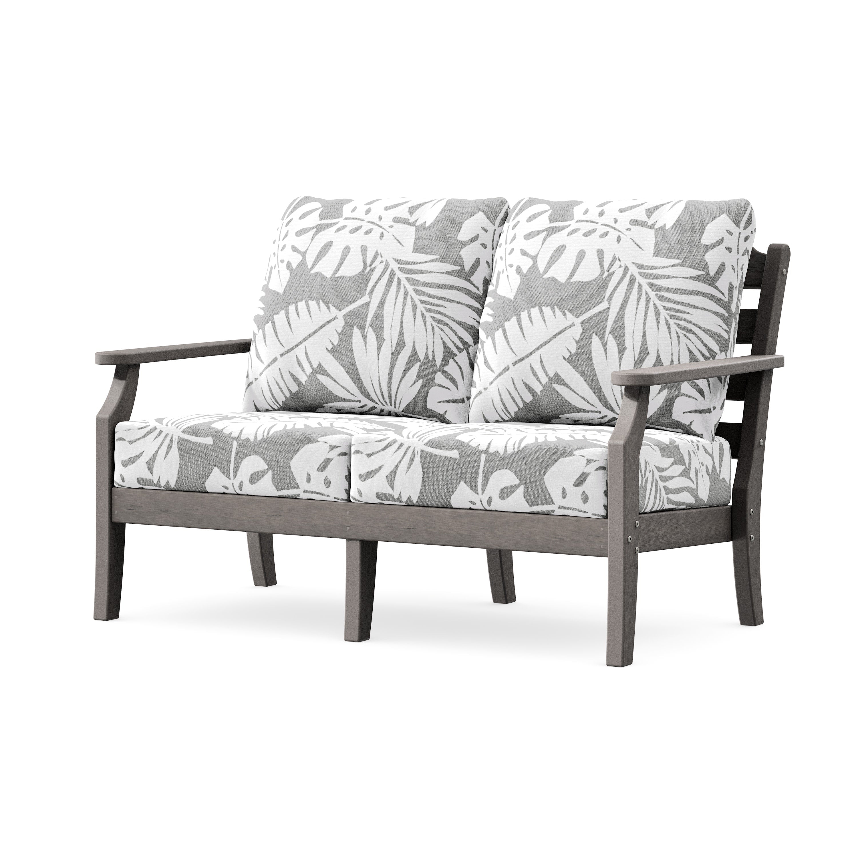 Savannah Deep Seating Loveseat in Driftwood / Leaf Grey Mist