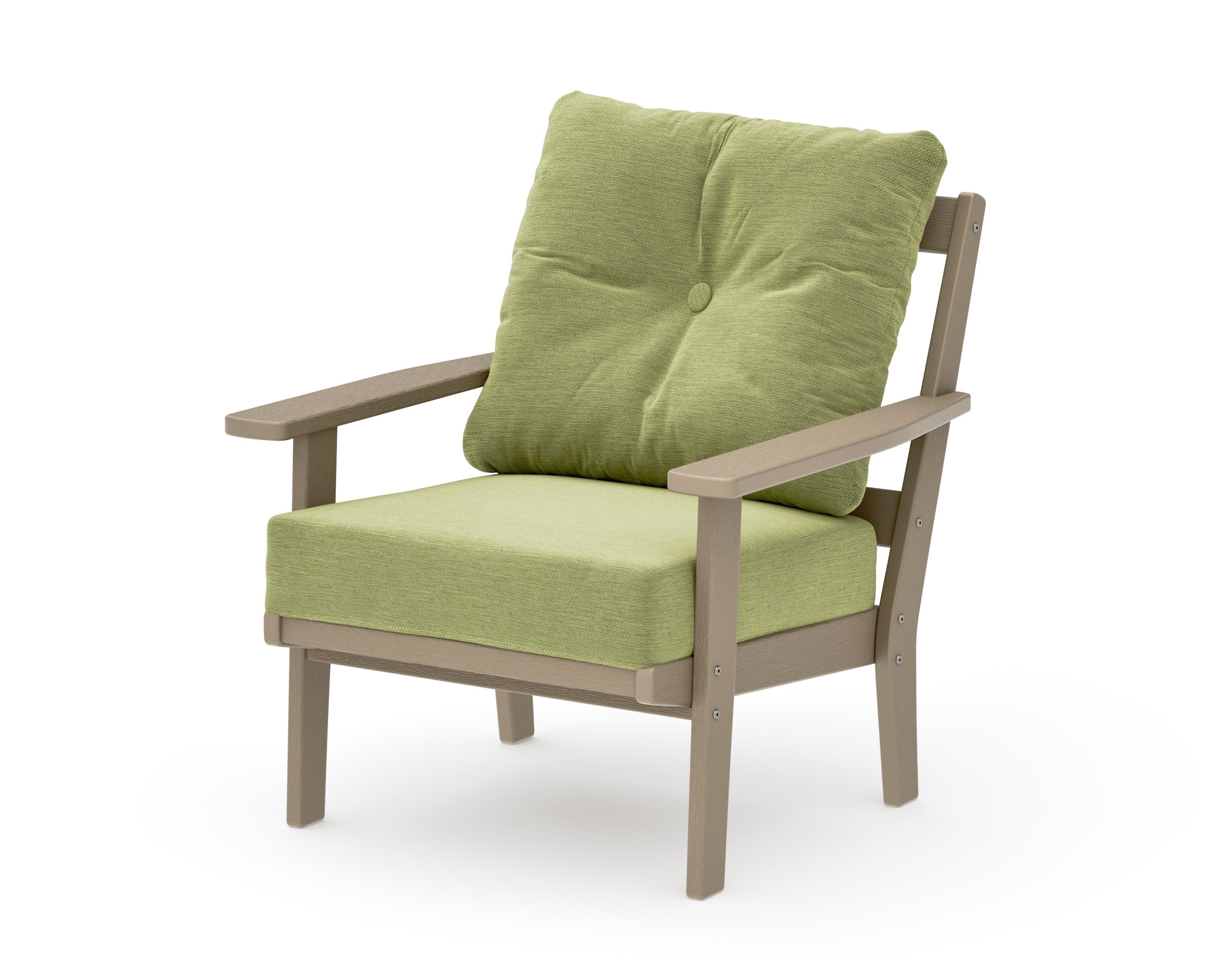 Oxford Deep Seating Chair in Vintage Sahara / Chartreuse Boucle