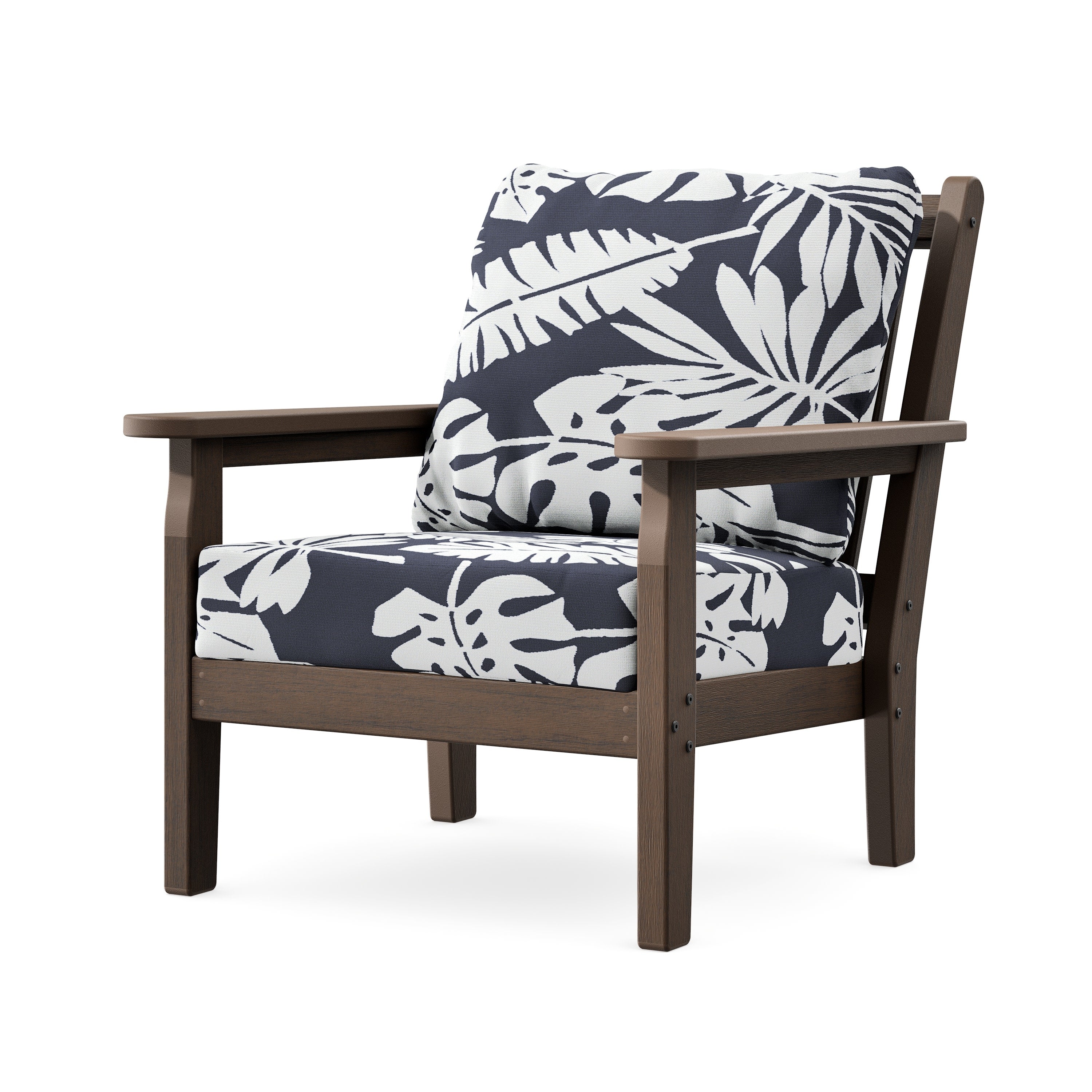 Chippendale Deep Seating Chair in Kona / Leaf Navy