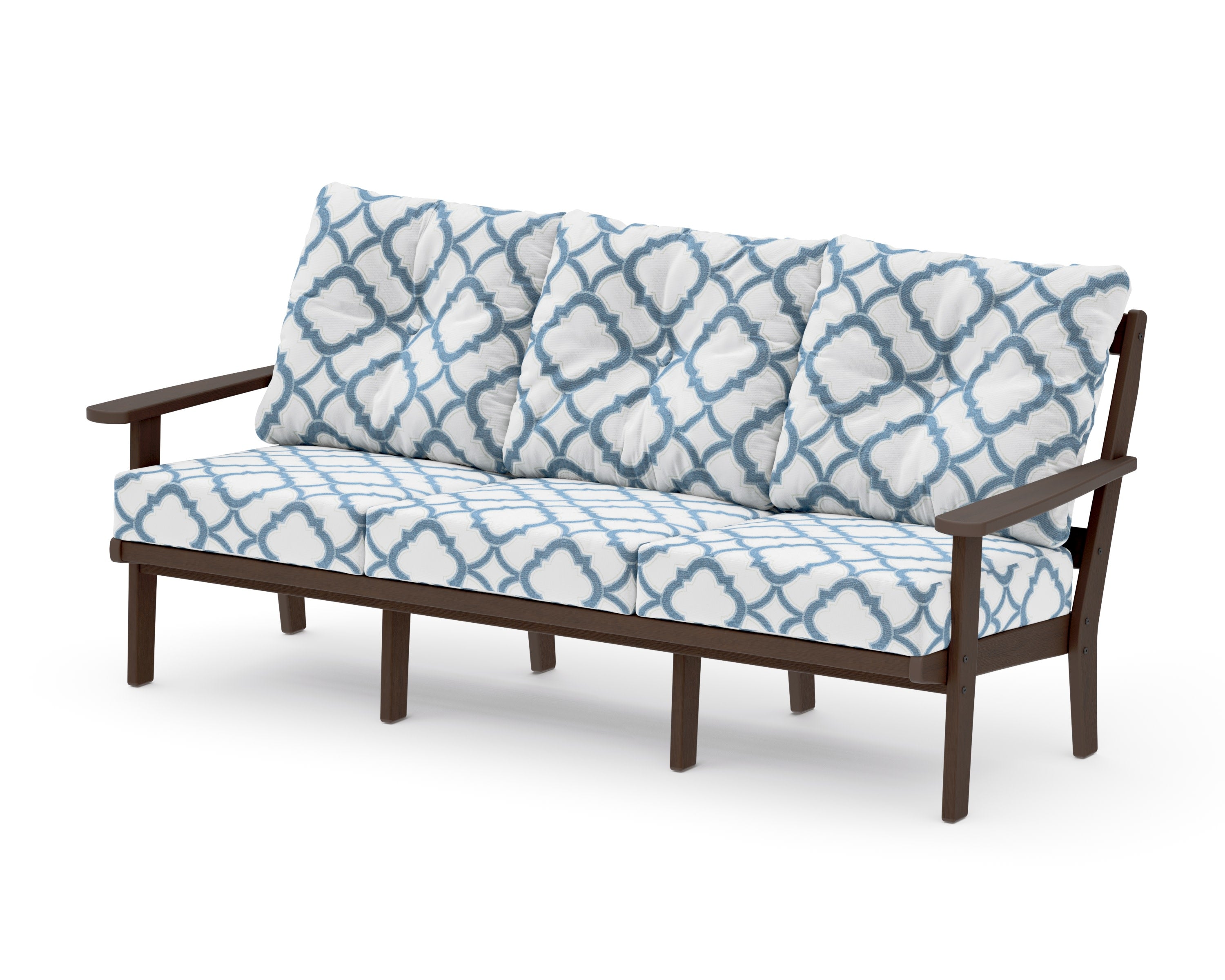 Mission Deep Seating Sofa in Kona / Trellis Sky Blue