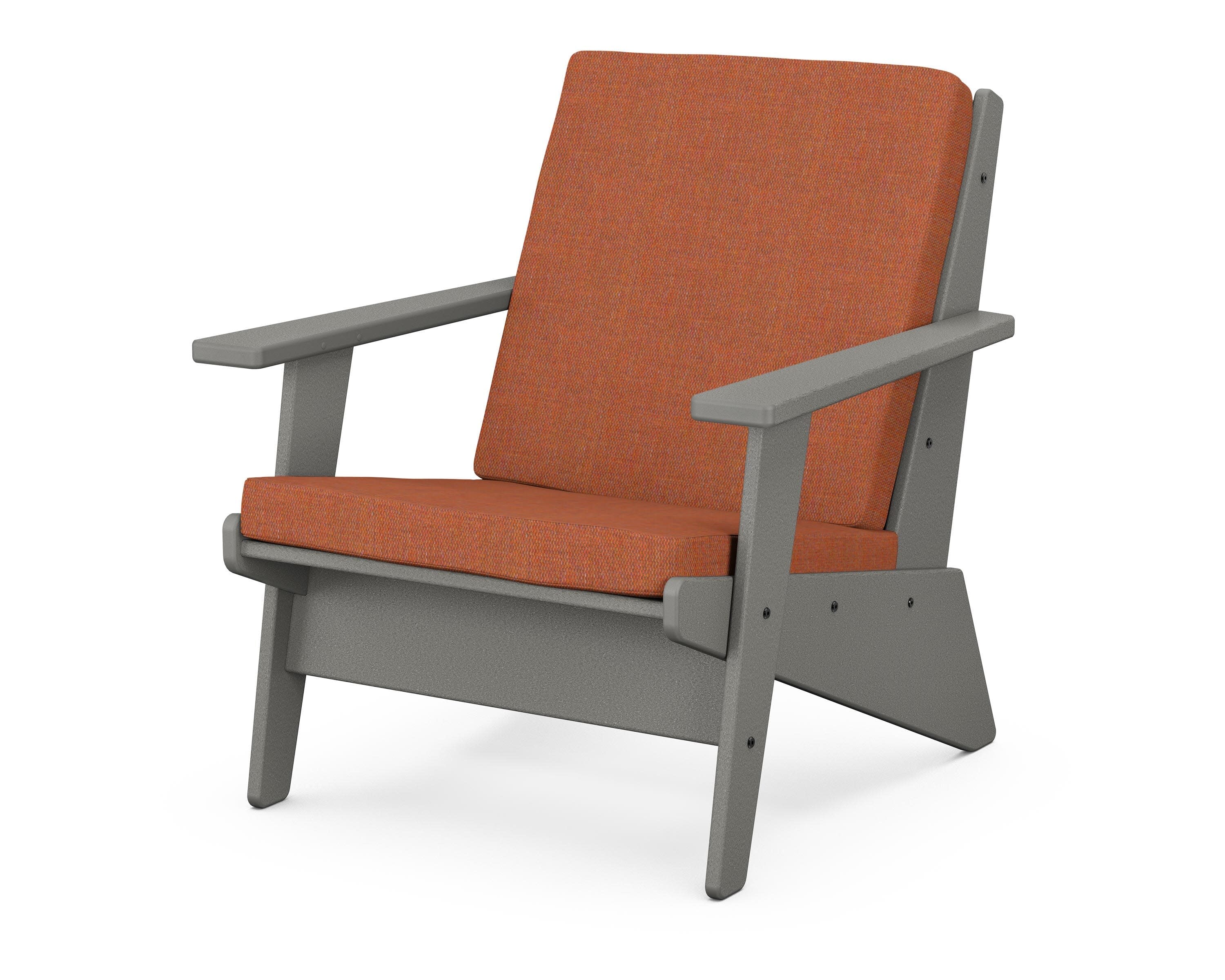Riviera Modern Lounge Chair in Slate Grey / Play Adobe