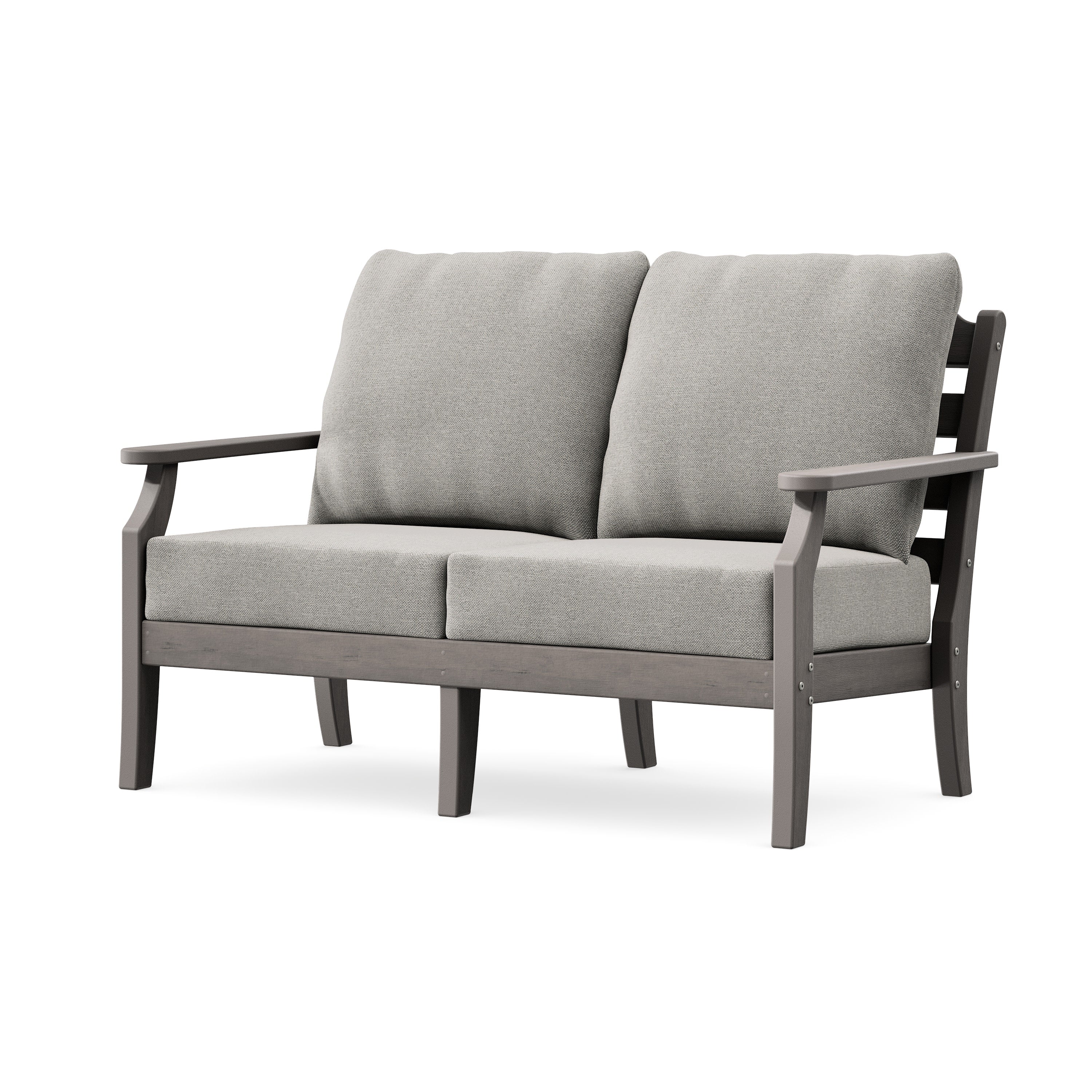 Savannah Deep Seating Loveseat in Driftwood / Weathered Tweed
