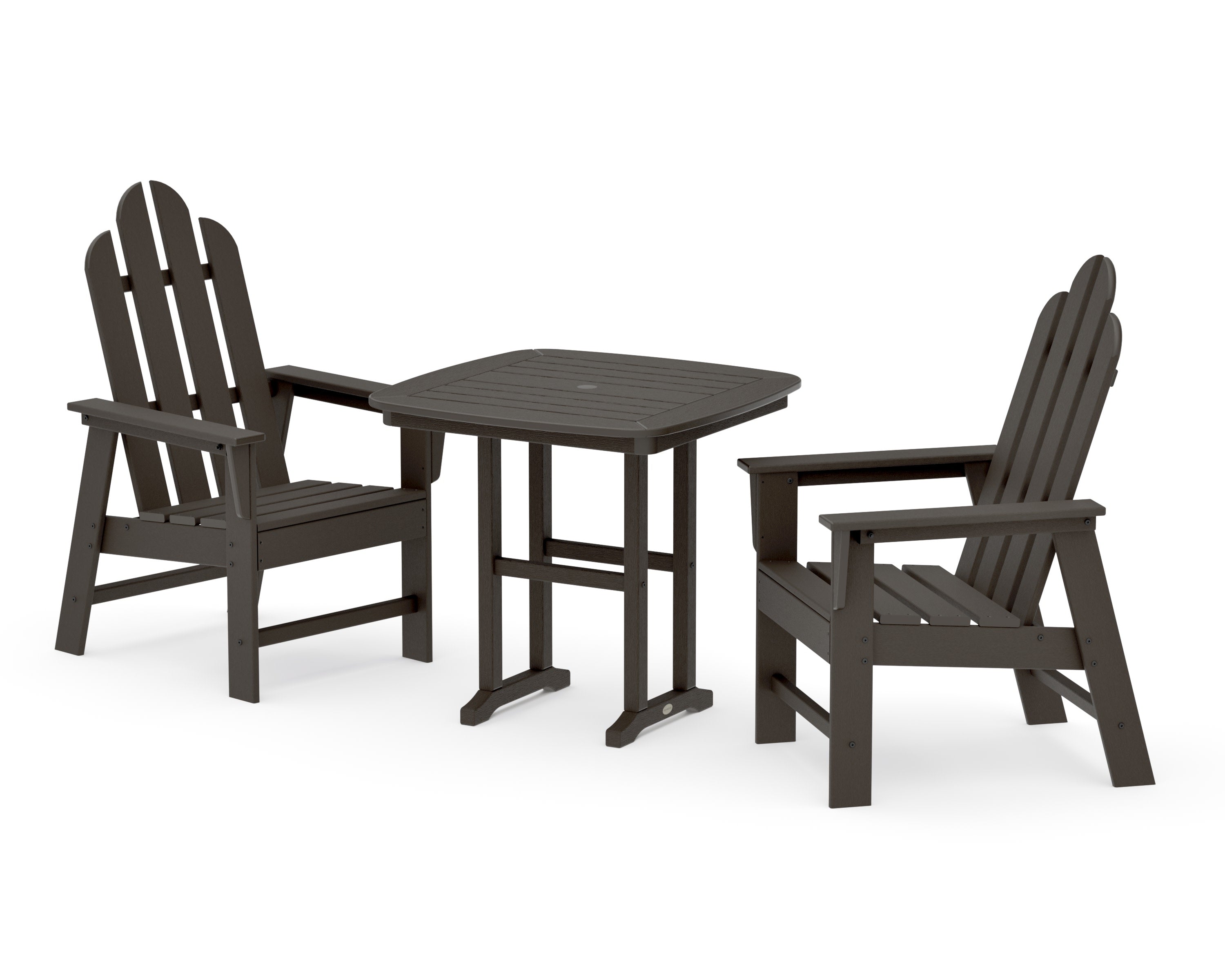 Long Island 3-Piece Dining Set in Vintage Coffee