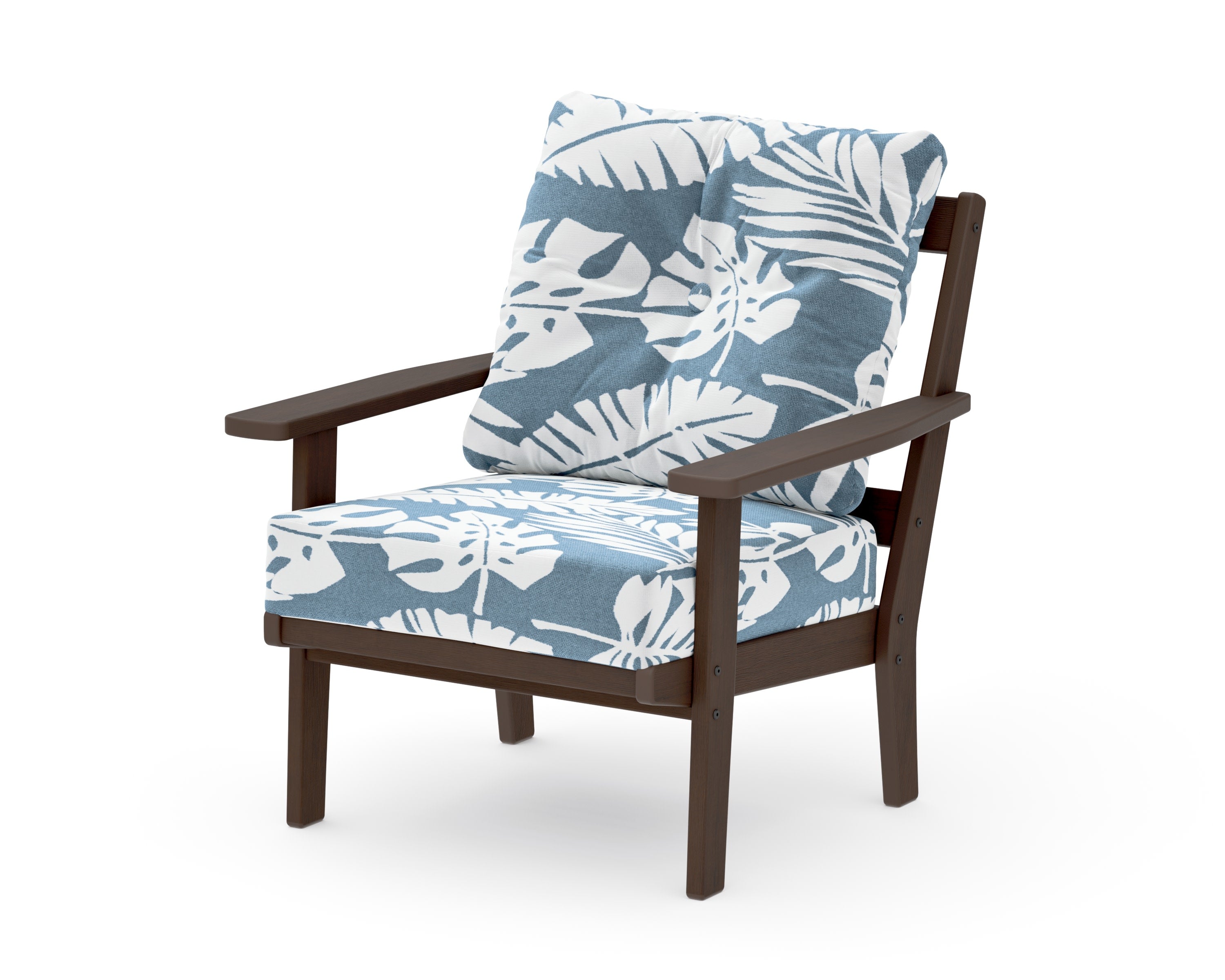 Oxford Deep Seating Chair in Kona / Leaf Sky Blue
