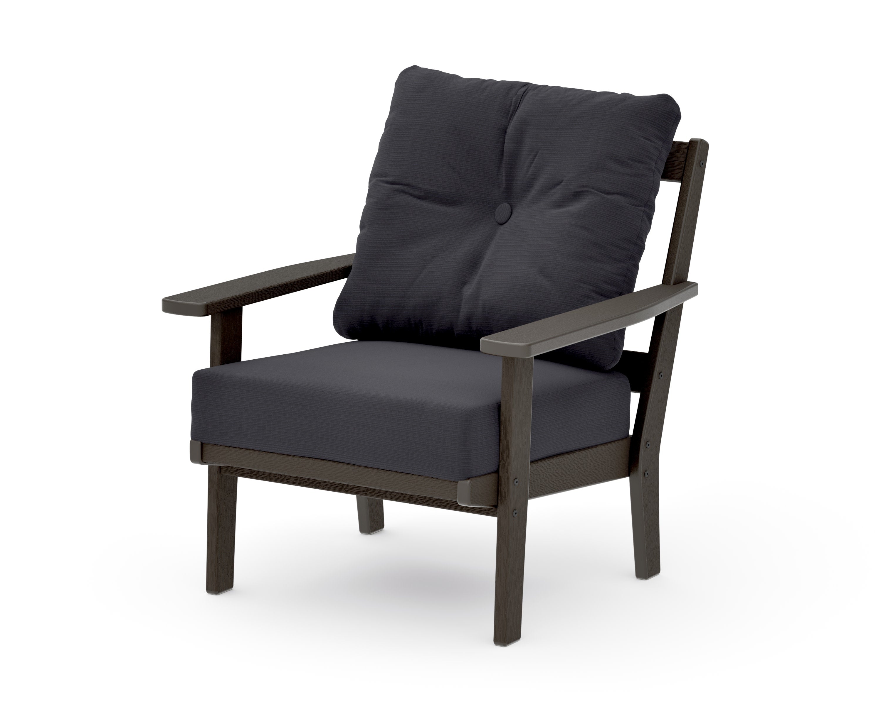 Oxford Deep Seating Chair in Vintage Coffee / Midnight Linen