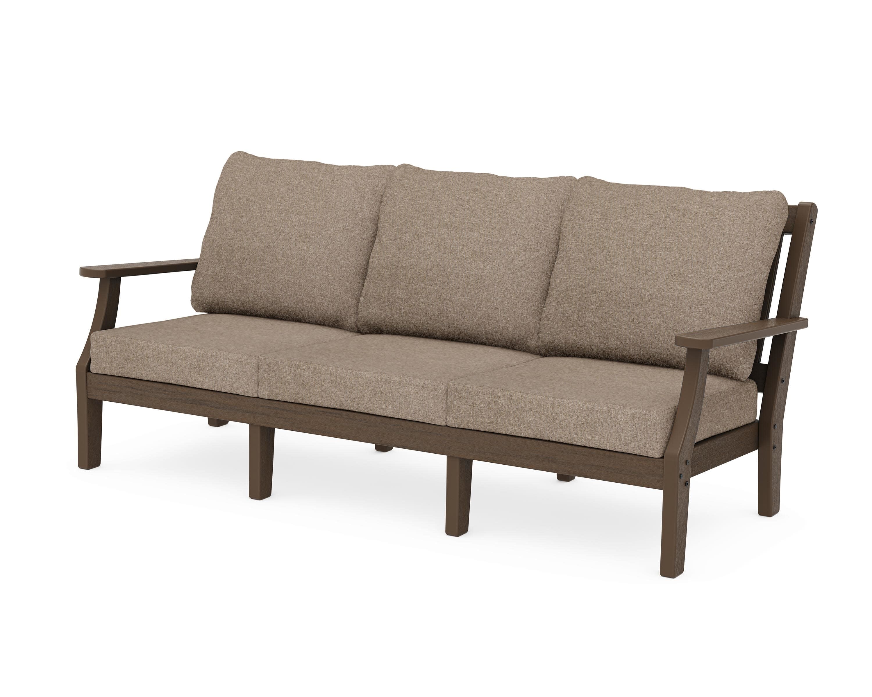 Chinoiserie Deep Seating Sofa in Kona / Spiced Burlap