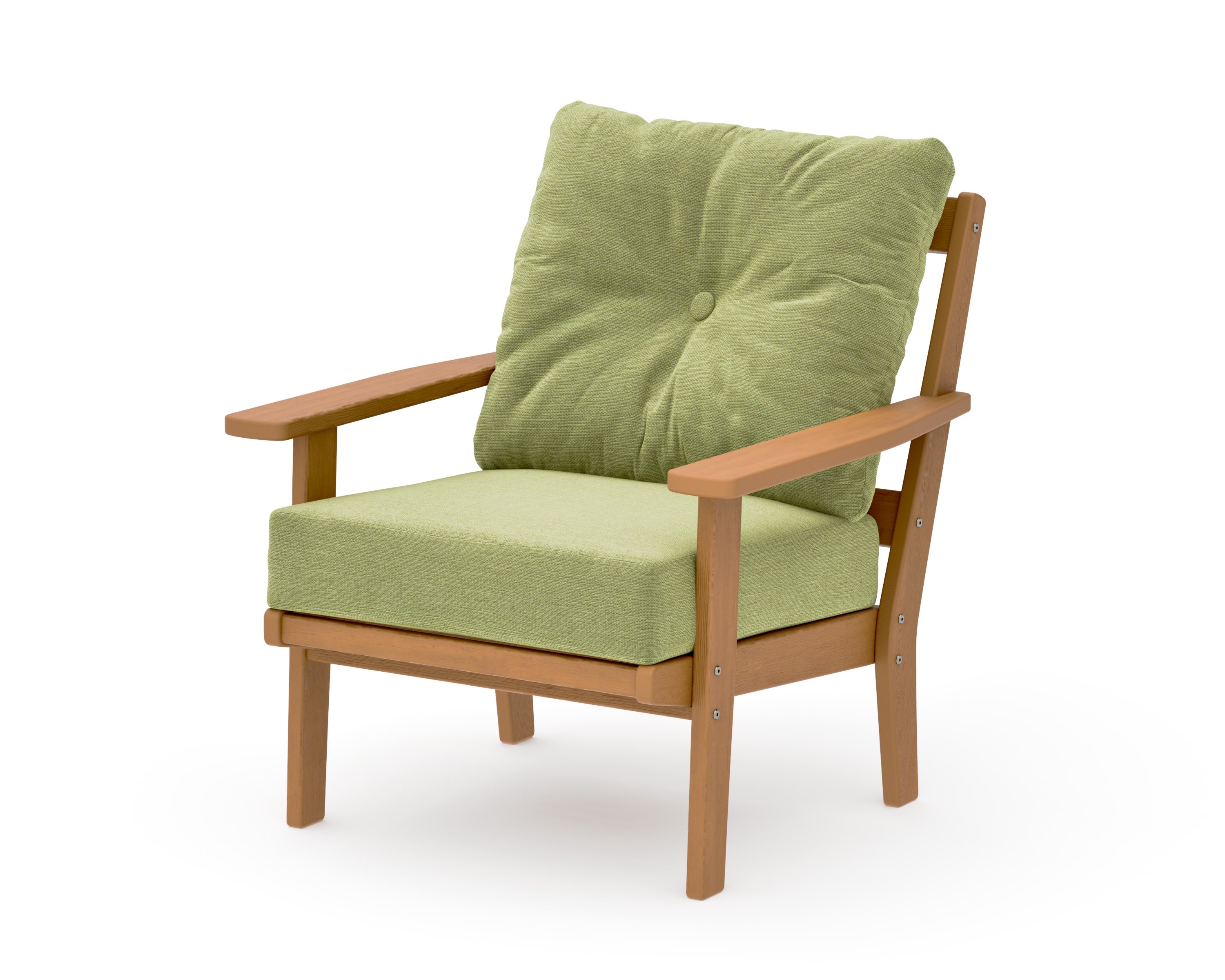 Prairie Deep Seating Chair in Natural / Chartreuse Boucle