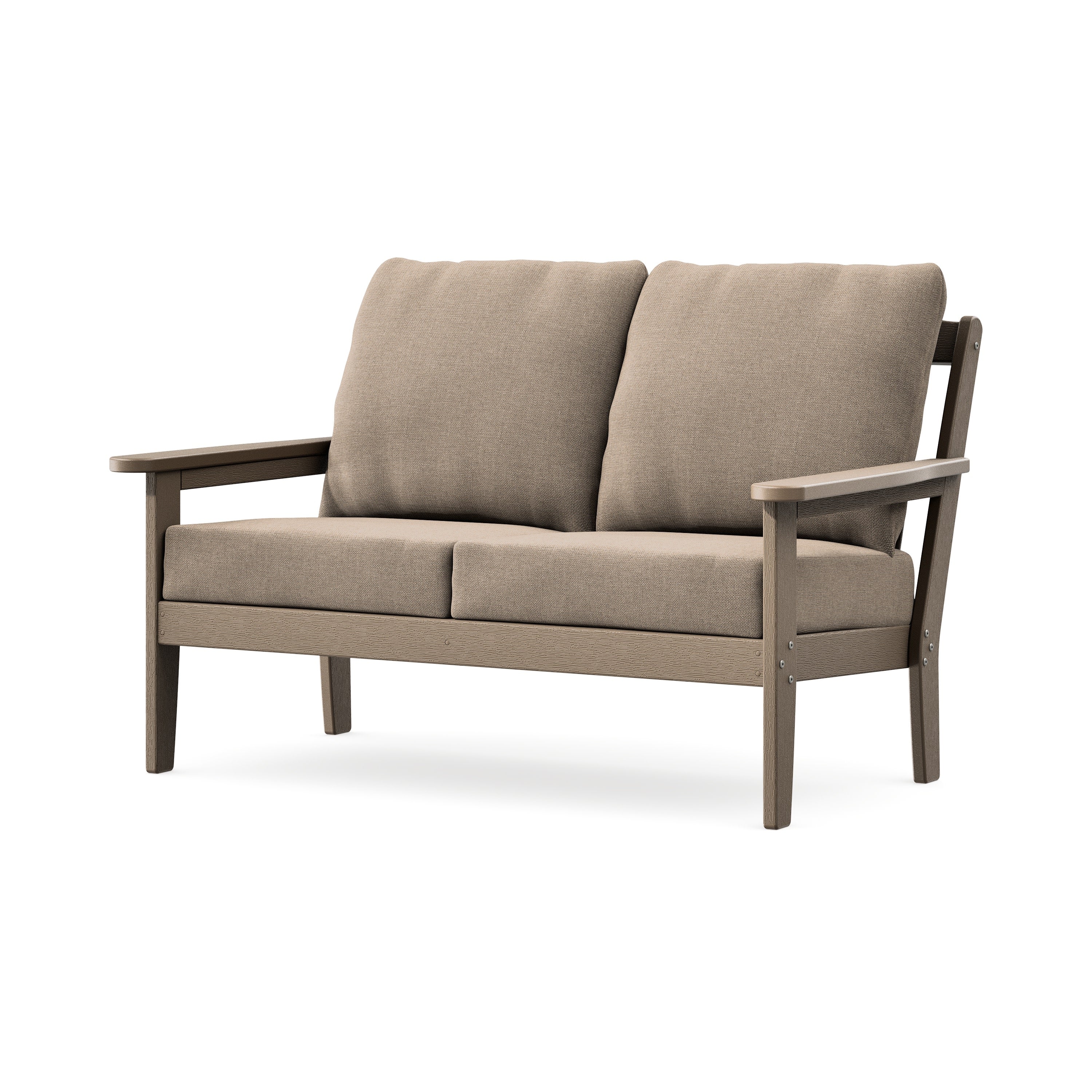 Cottage Deep Seating Loveseat in Vintage Sahara / Spiced Burlap