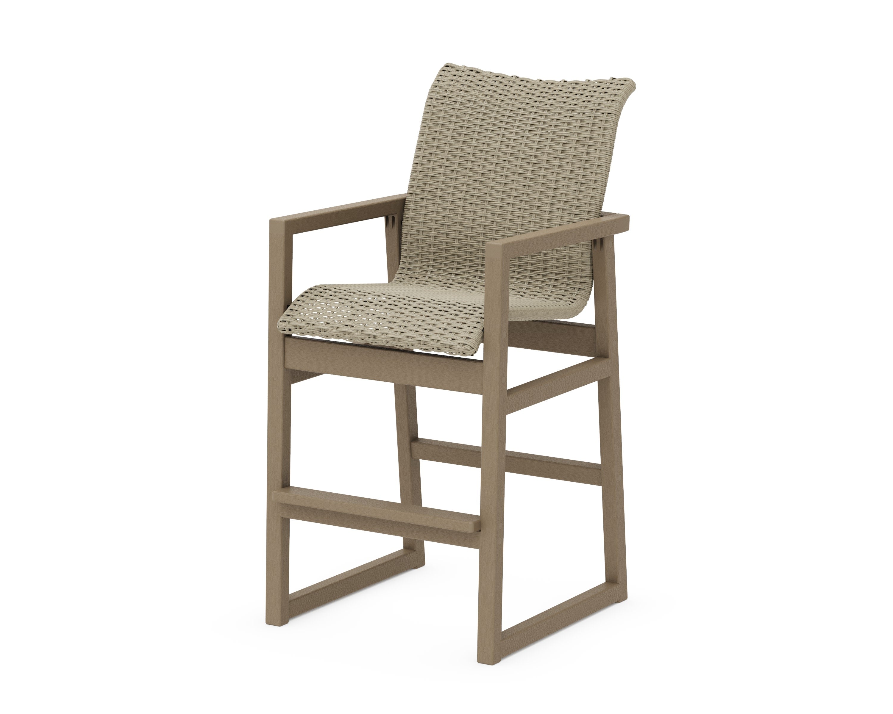 EDGE Woven Bar Arm Chair in Vintage Sahara / Dune Grass