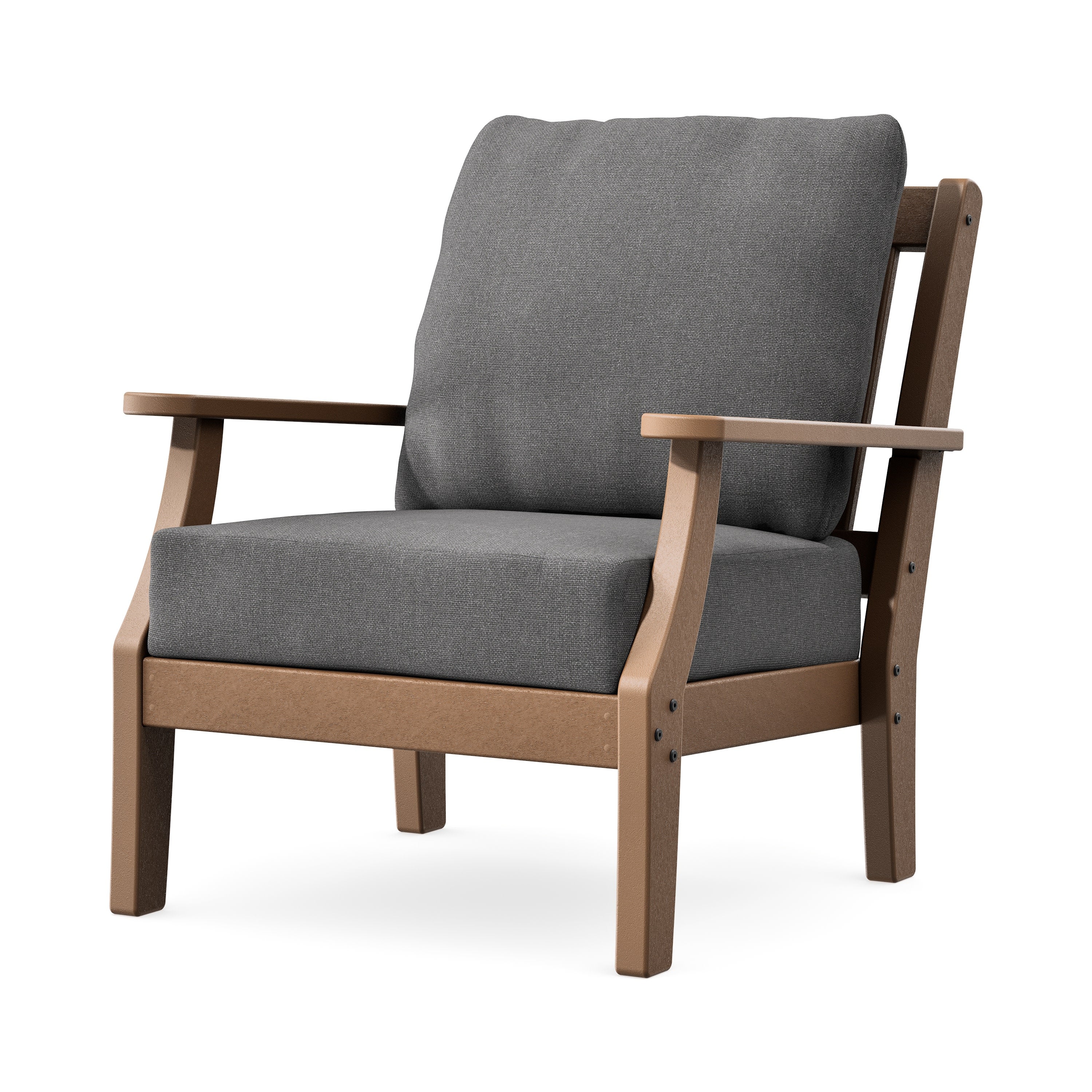 Chinoiserie Deep Seating Chair in Teak / Ash Charcoal