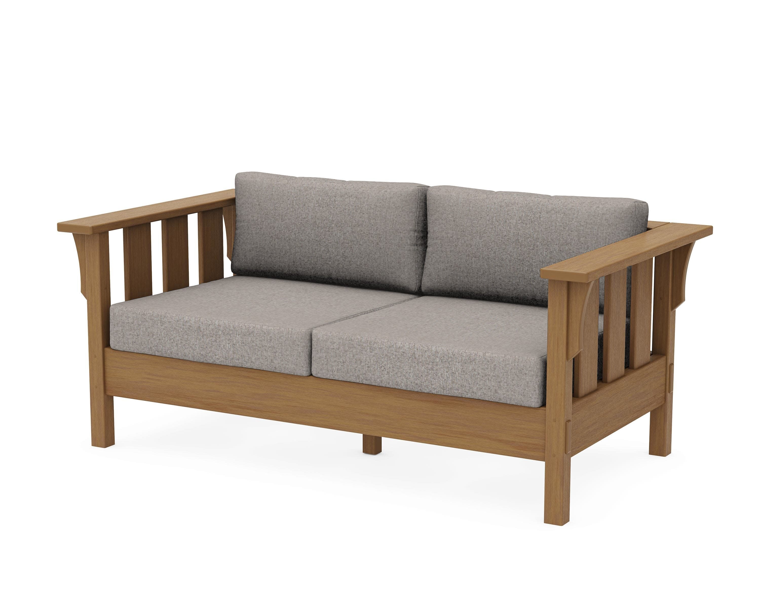 Acadia Deep Seating Loveseat in Natural / Weathered Tweed